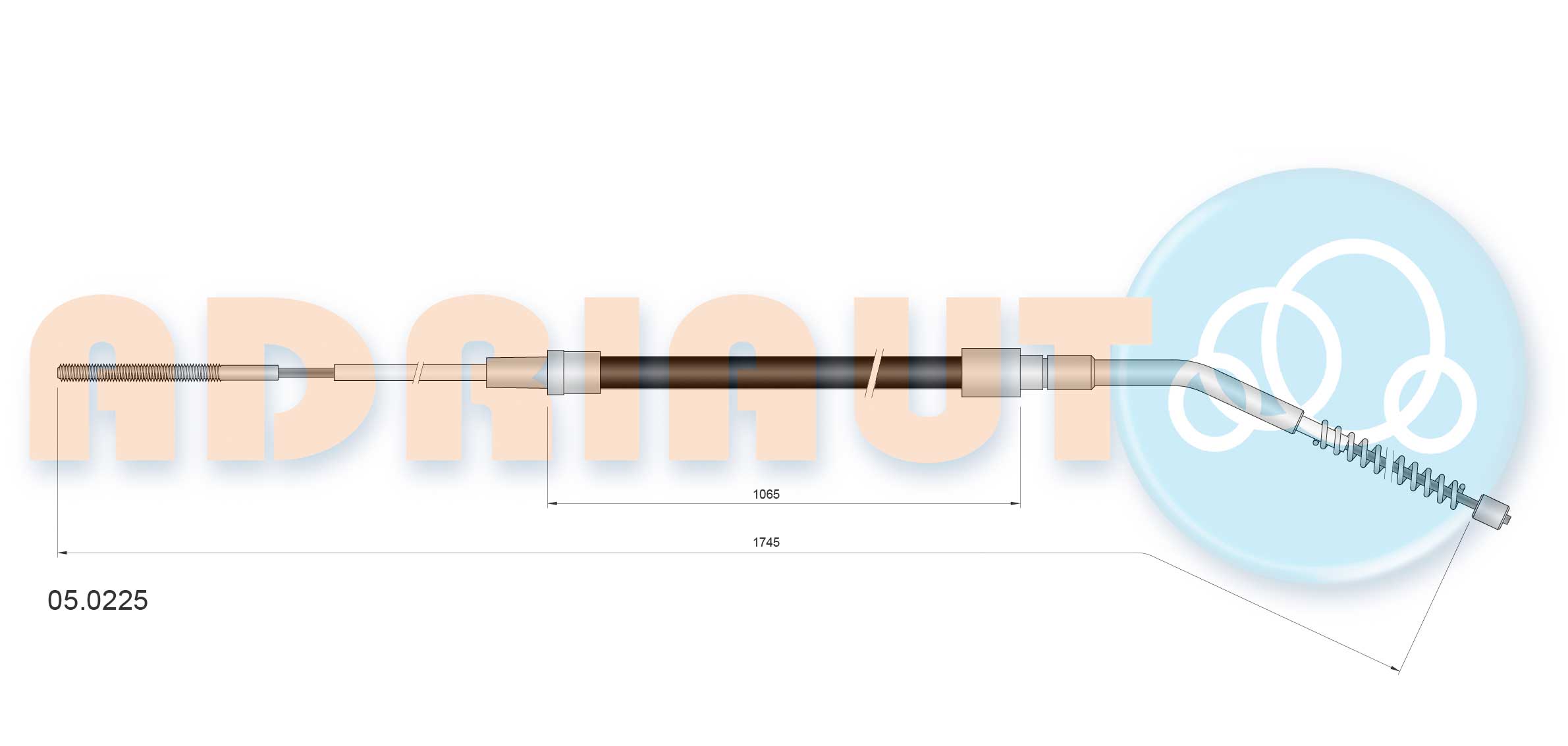 Handremkabel Adriauto 05.0225