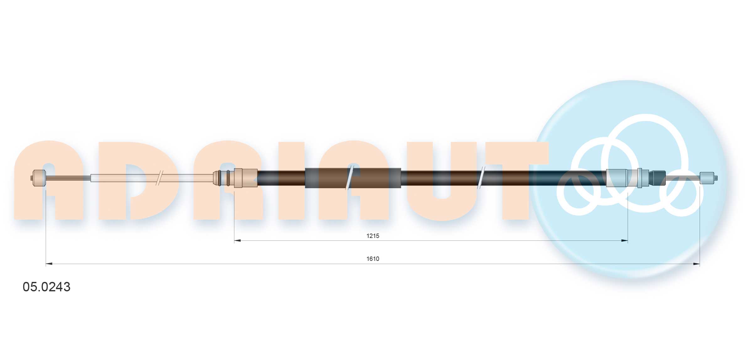 Handremkabel Adriauto 05.0243