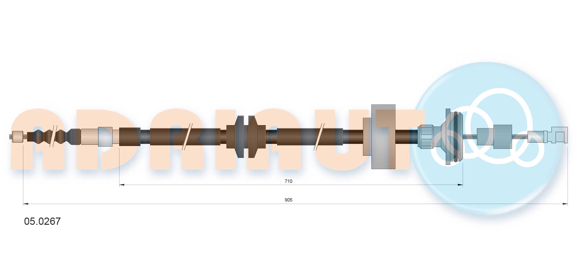 Handremkabel Adriauto 05.0267