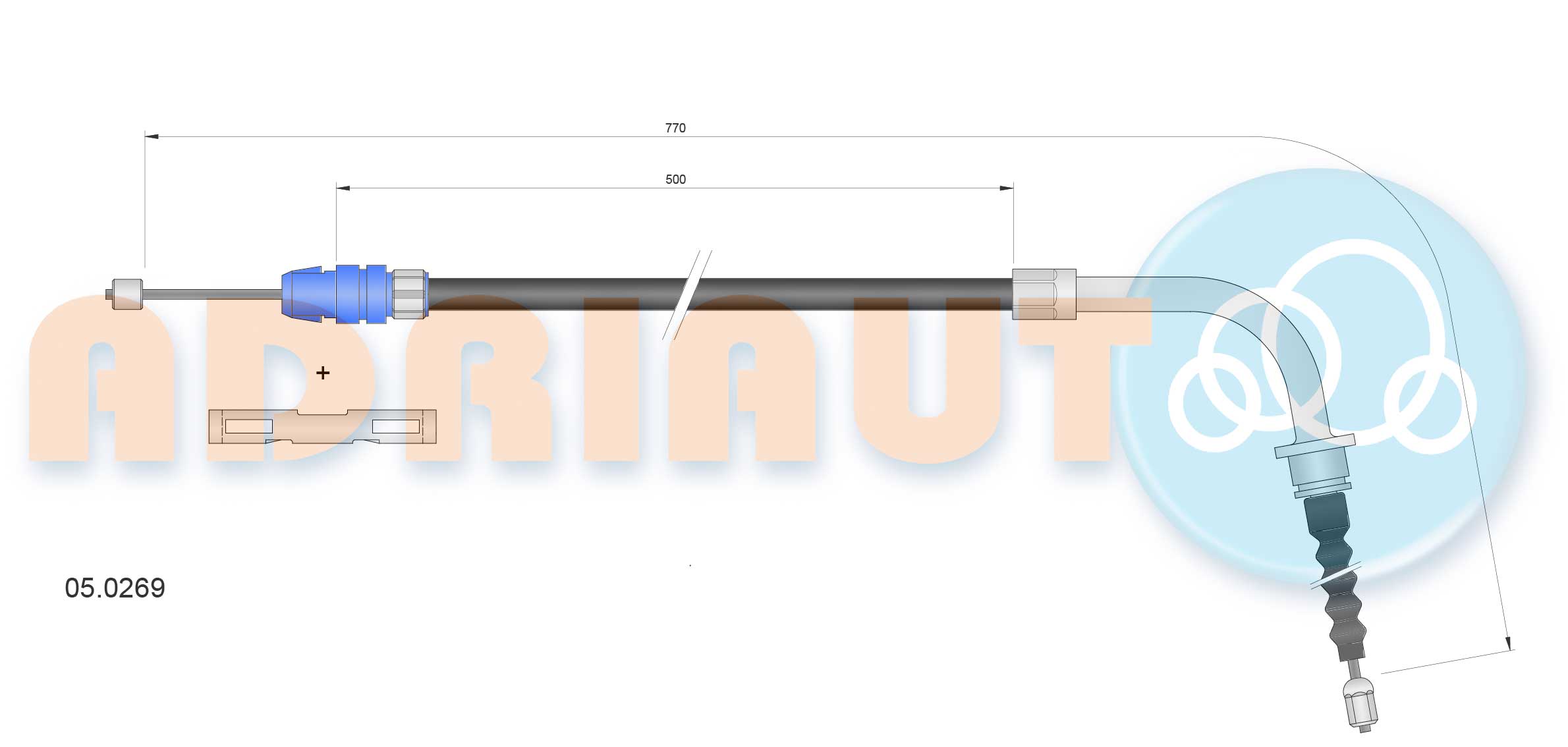 Handremkabel Adriauto 05.0269
