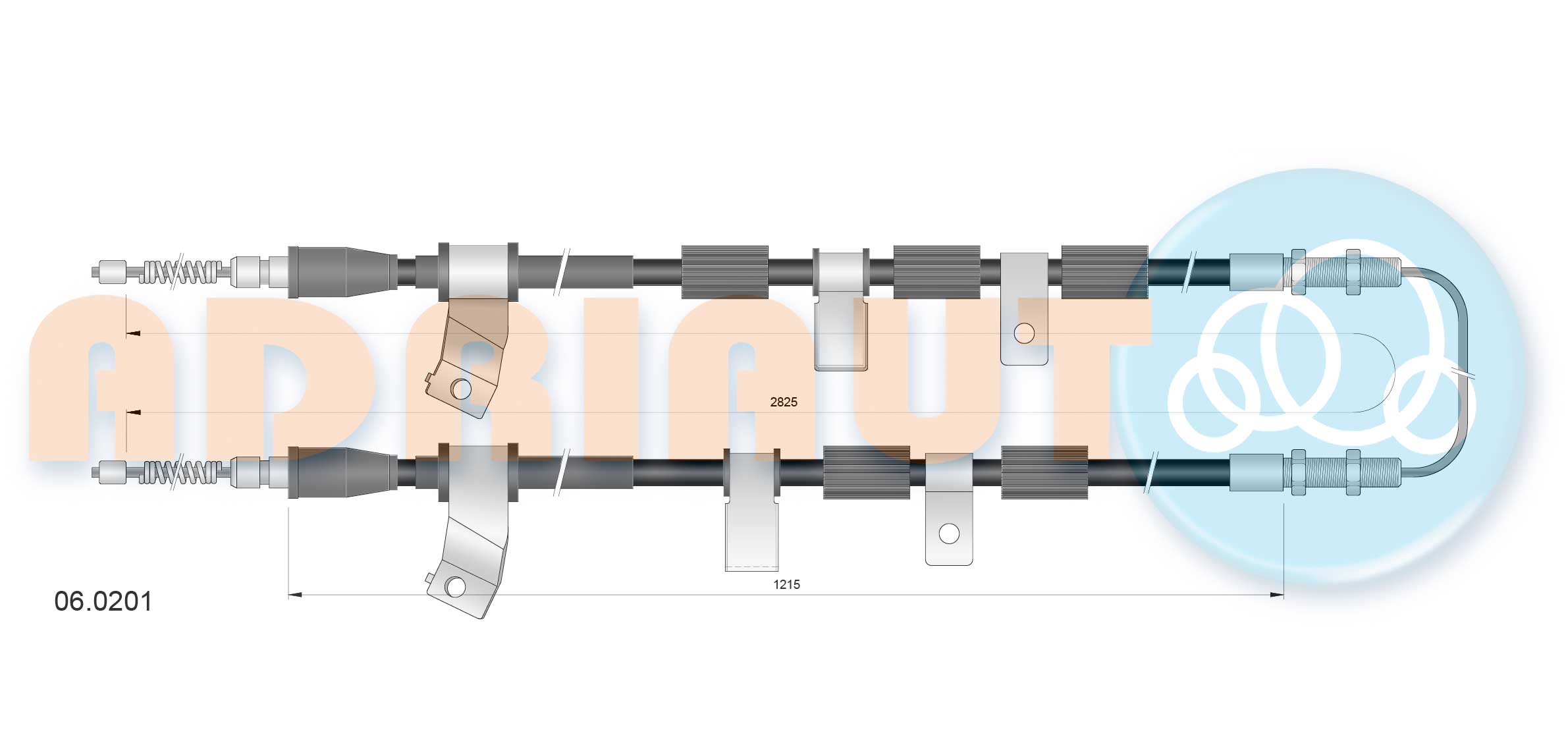 Handremkabel Adriauto 06.0201