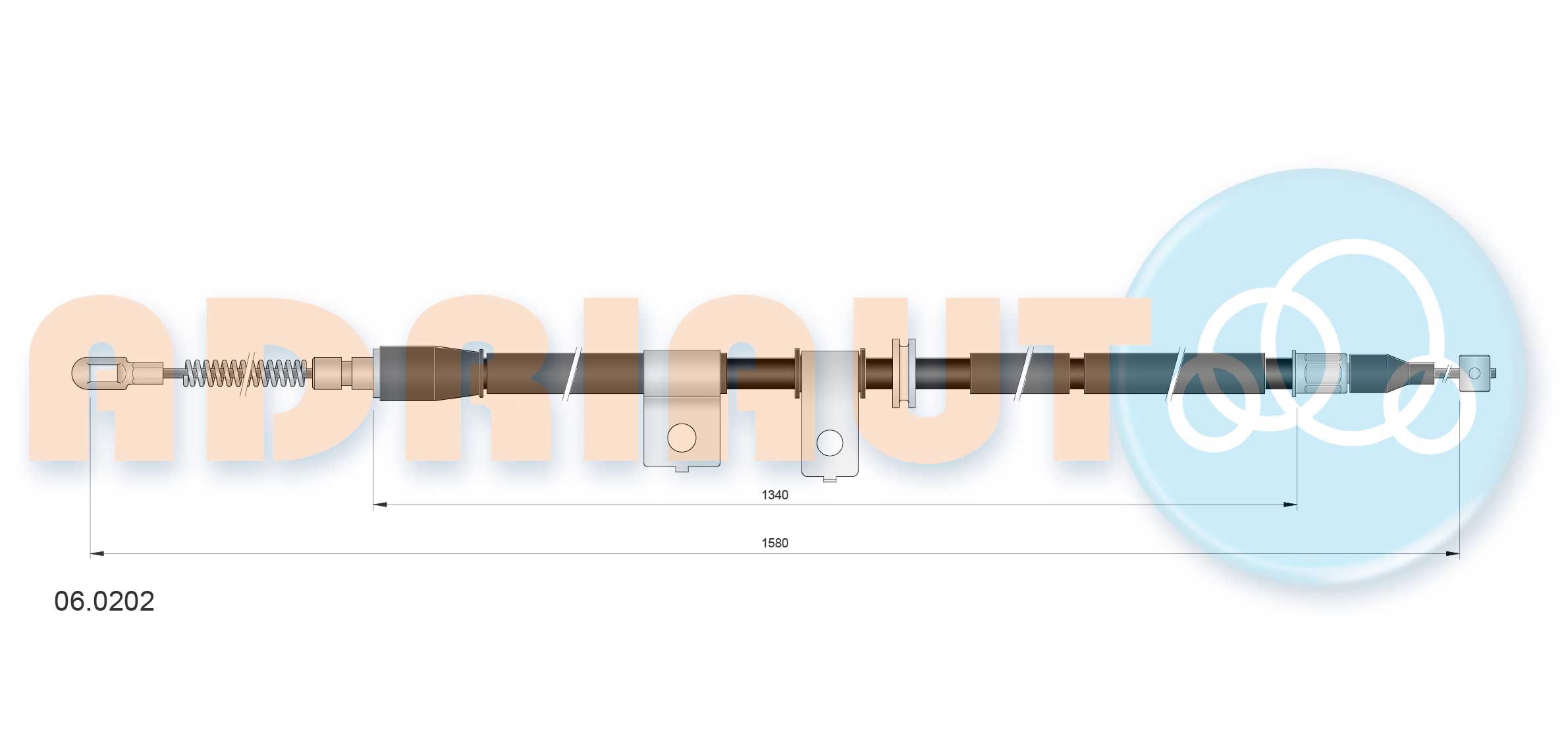 Handremkabel Adriauto 06.0202