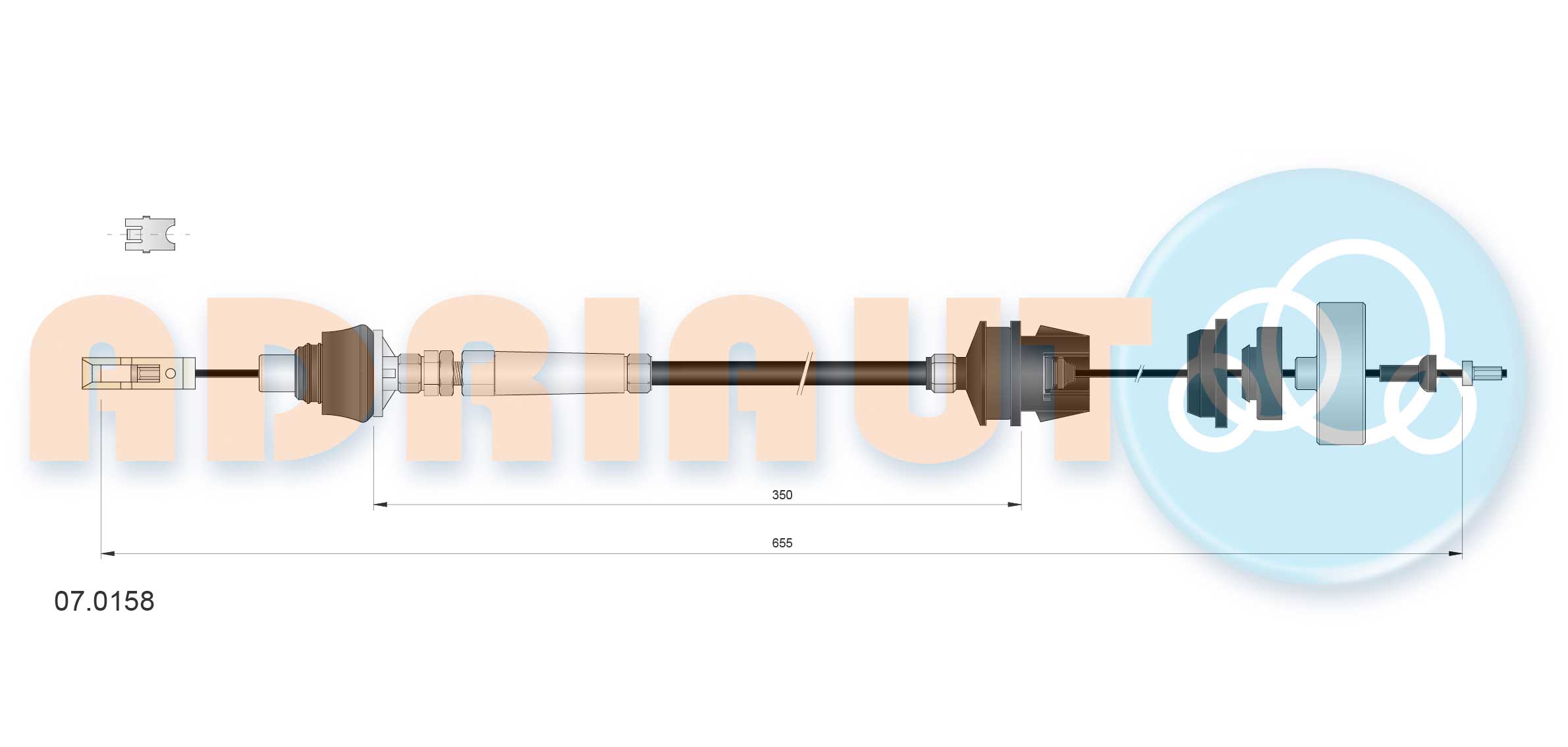 Koppelingskabel Adriauto 07.0158