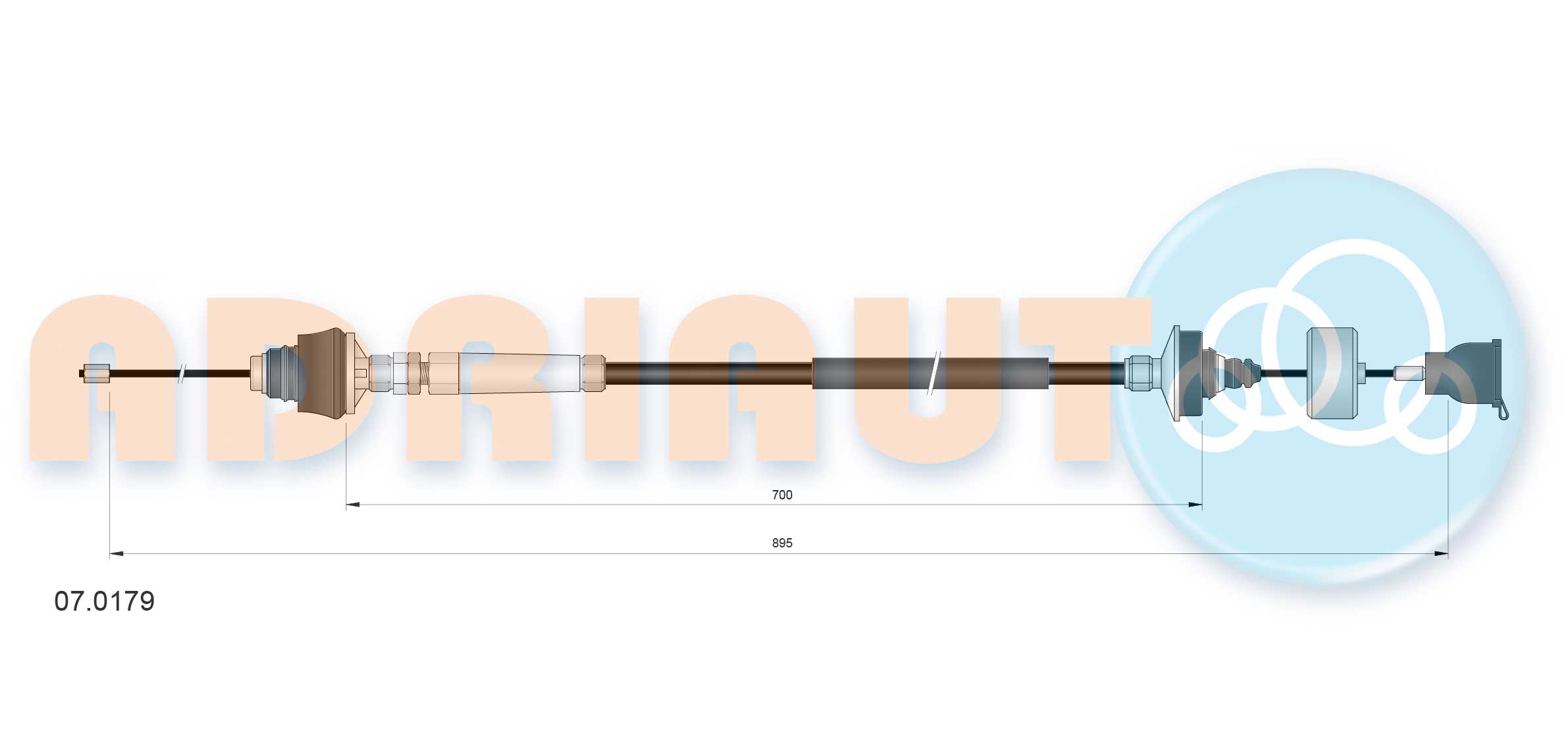 Koppelingskabel Adriauto 07.0179