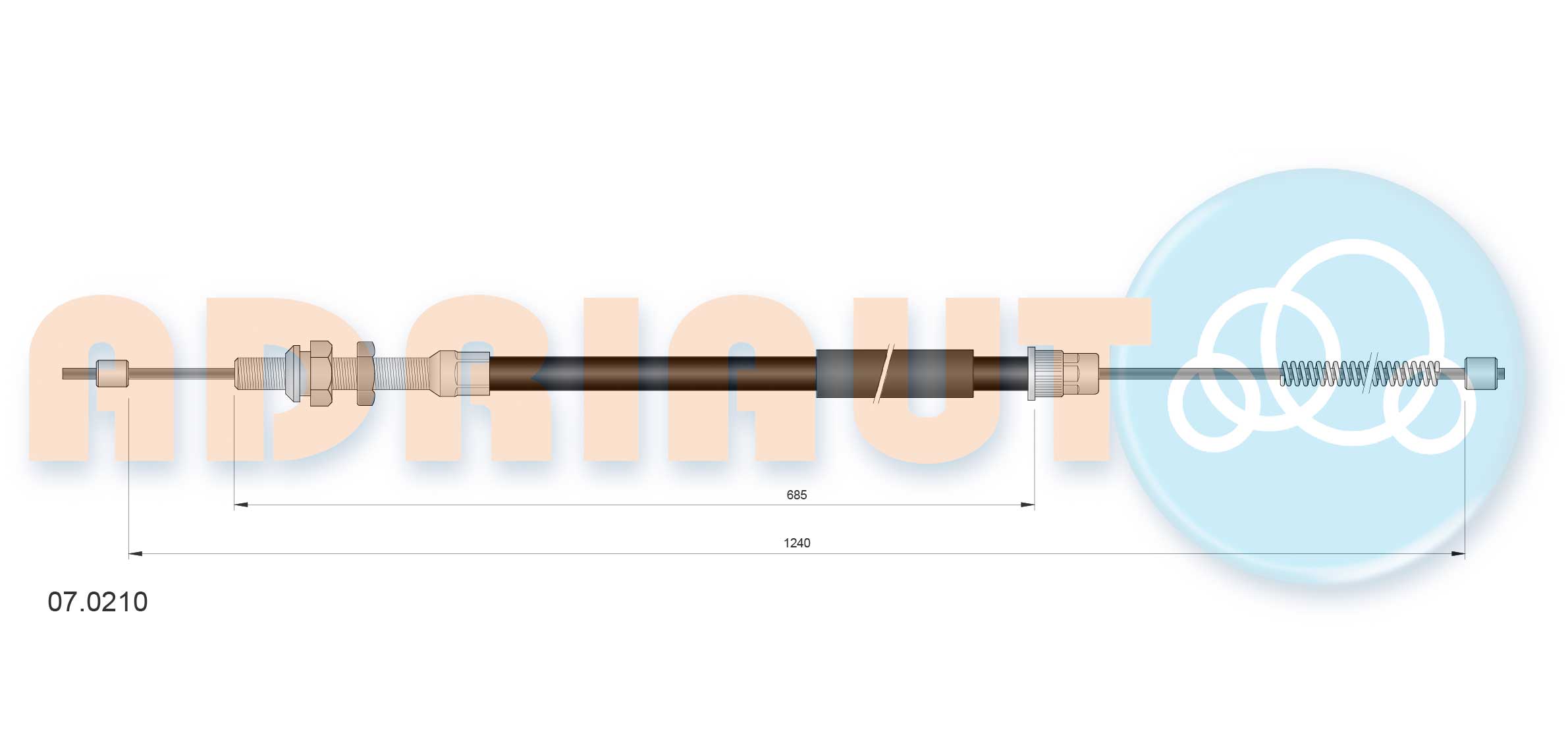 Handremkabel Adriauto 07.0210