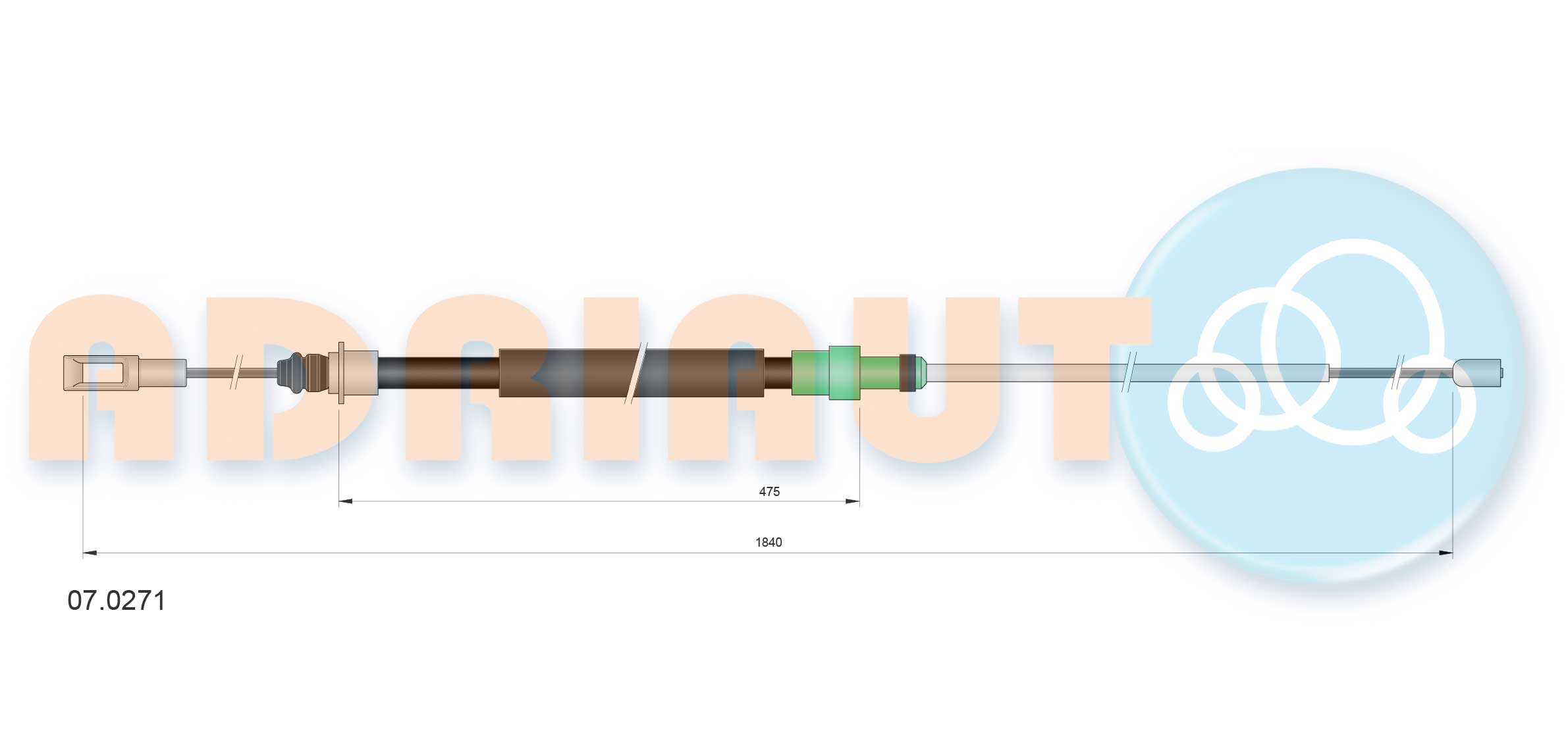 Handremkabel Adriauto 07.0271