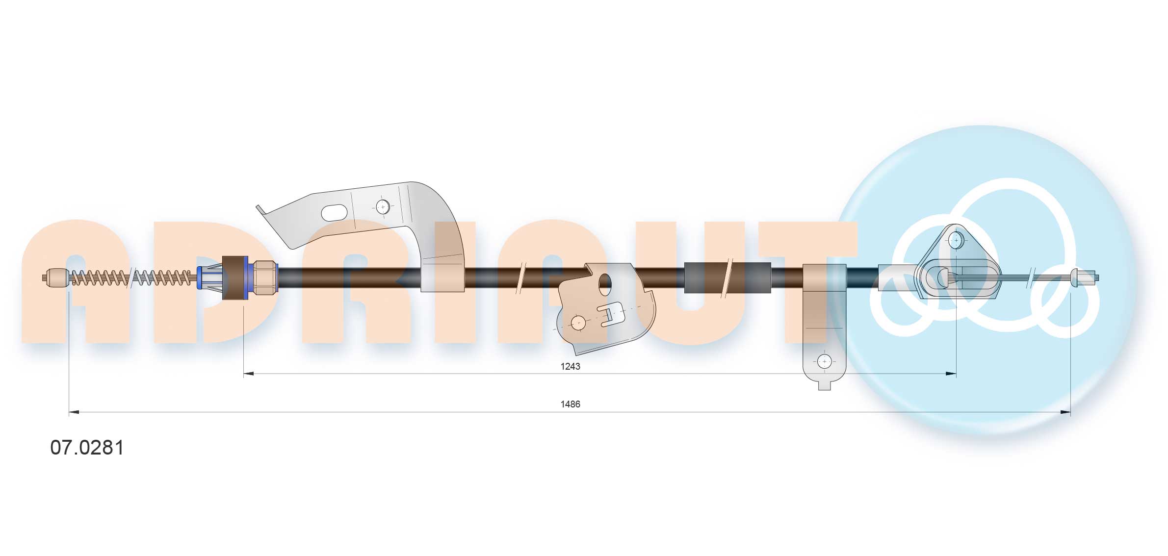 Handremkabel Adriauto 07.0281