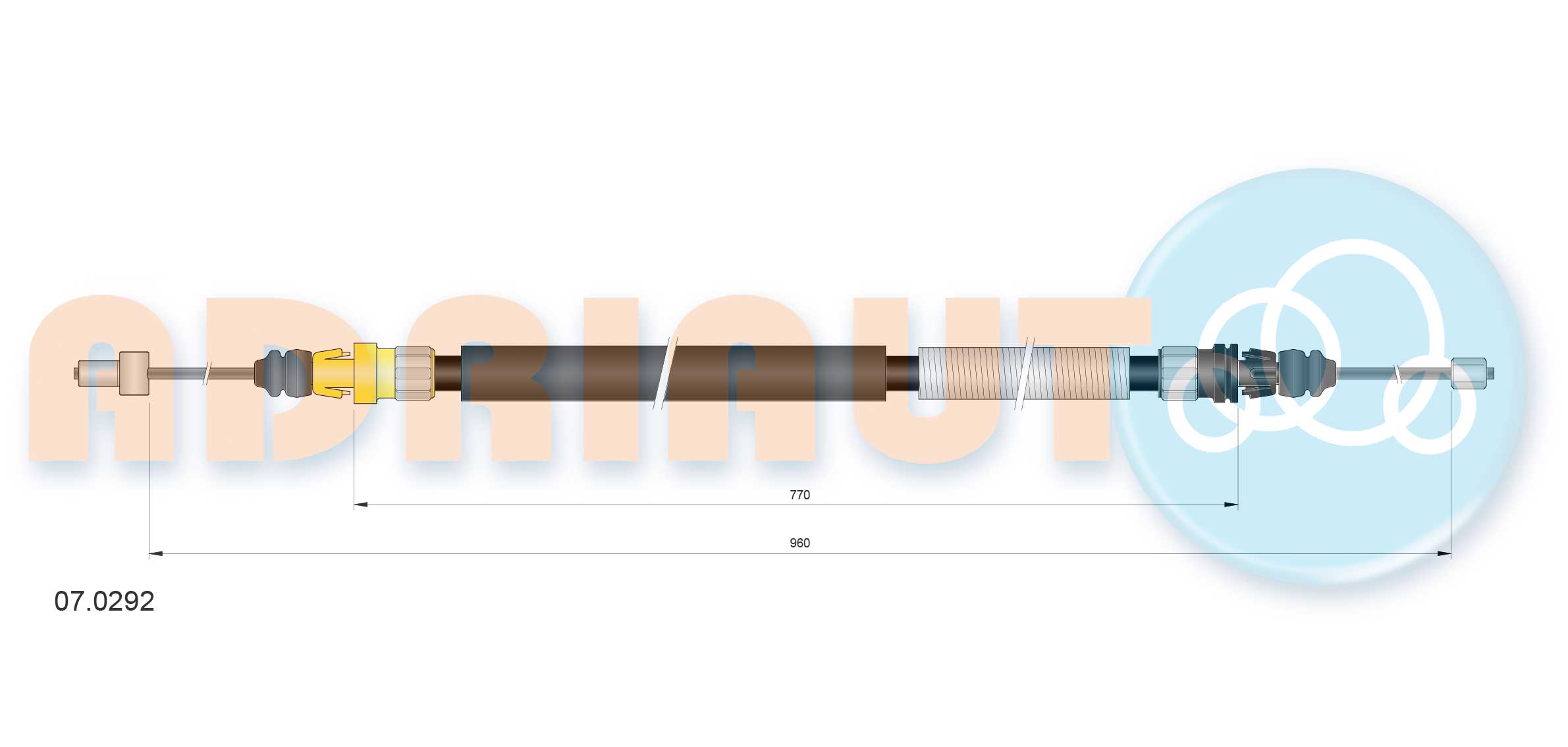Handremkabel Adriauto 07.0292