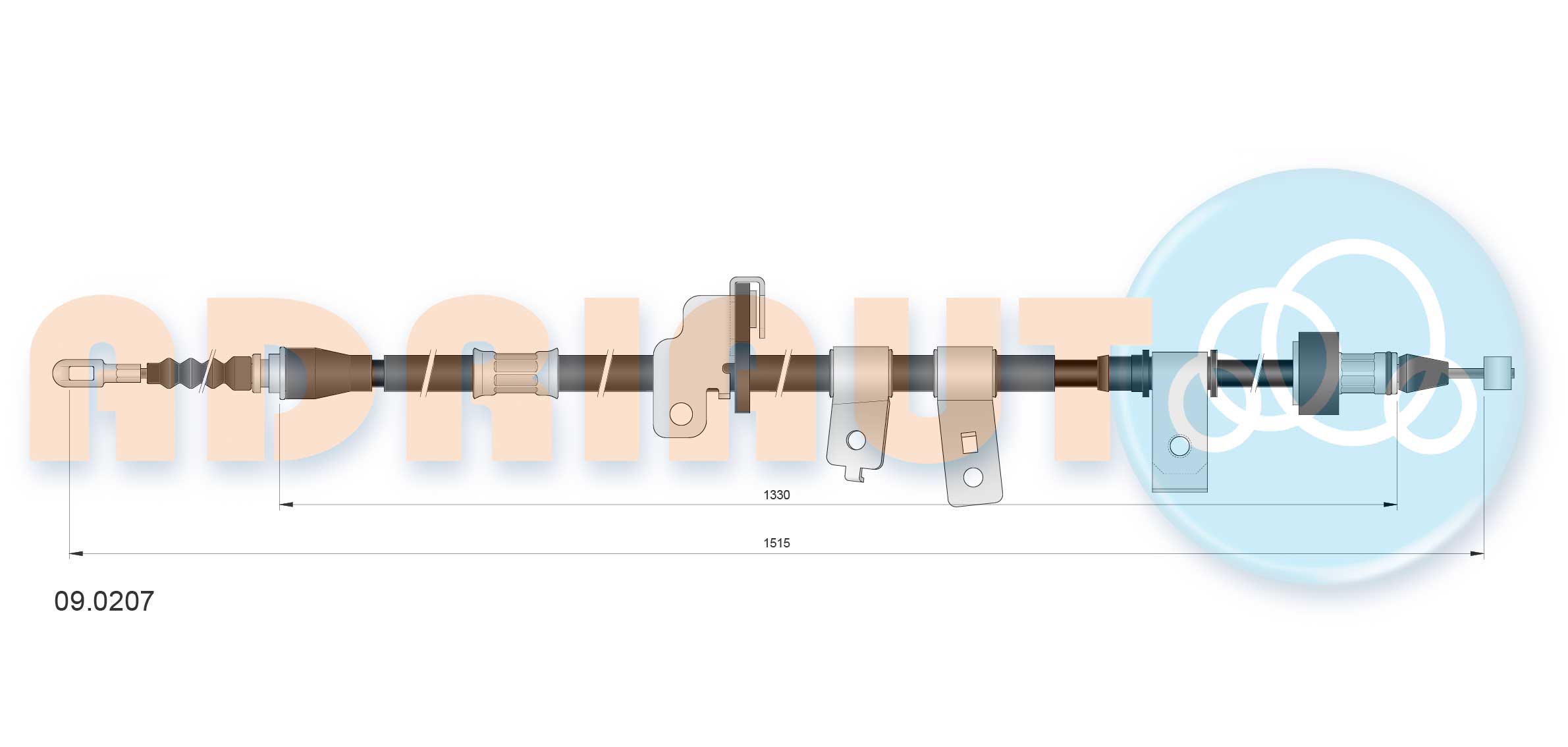 Handremkabel Adriauto 09.0207
