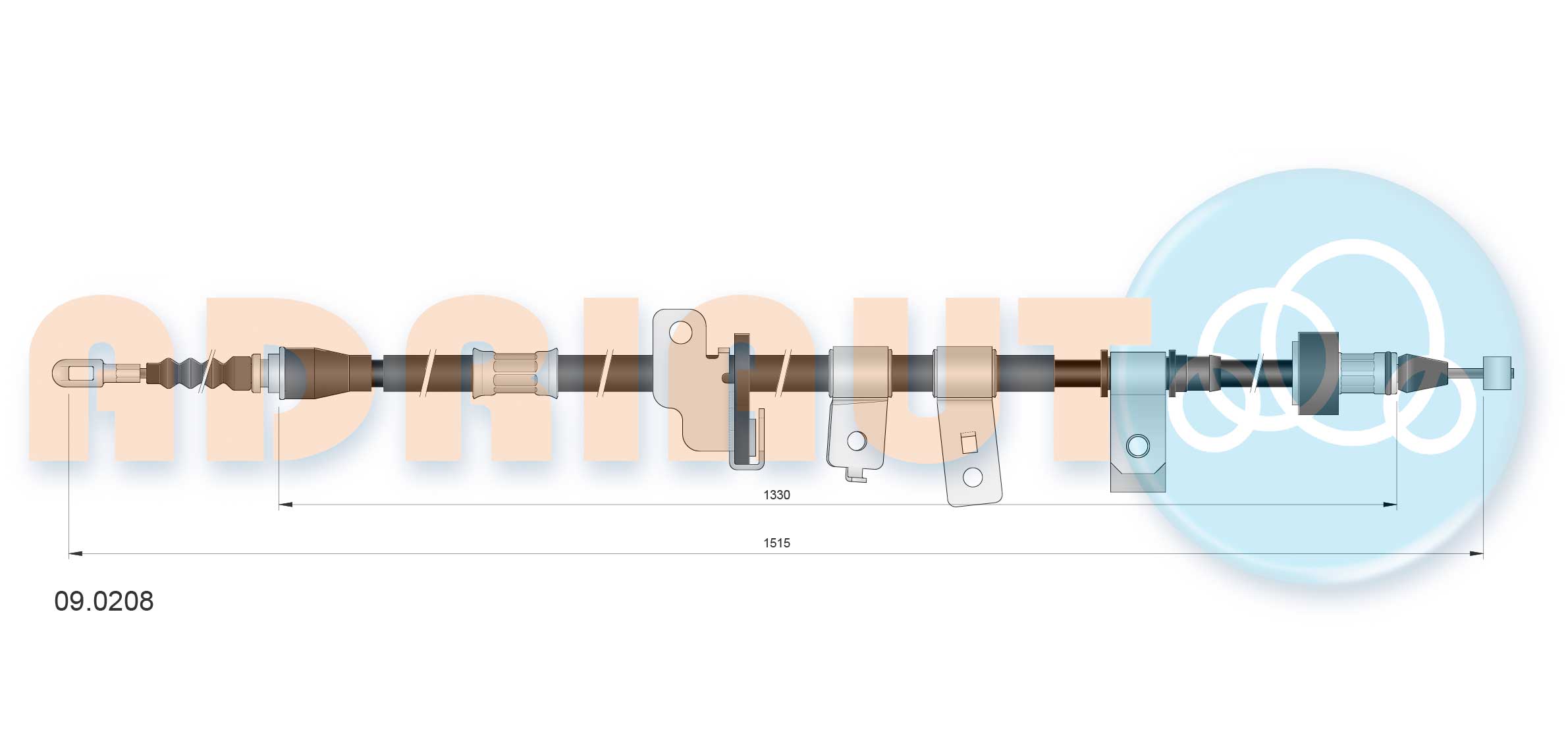 Handremkabel Adriauto 09.0208