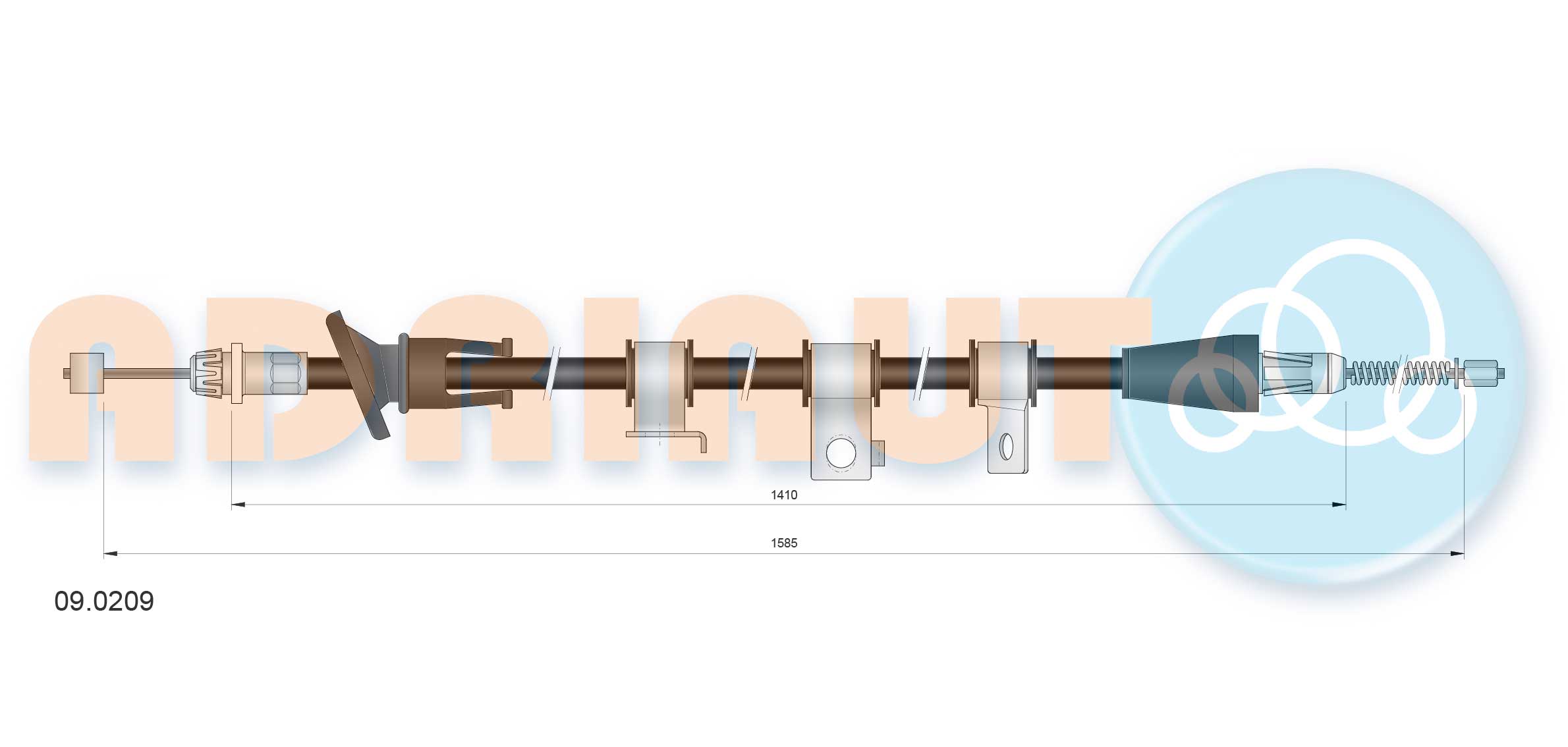 Handremkabel Adriauto 09.0209