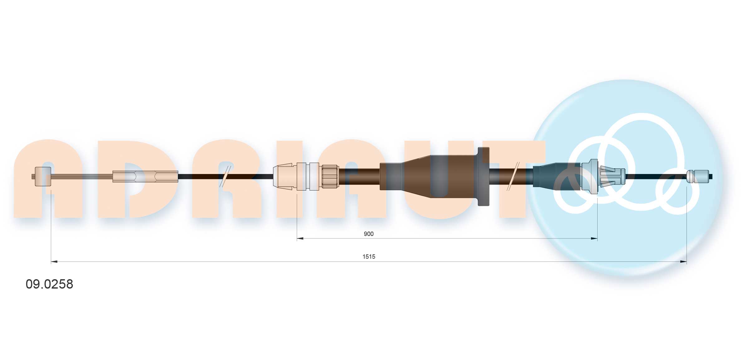 Handremkabel Adriauto 09.0258