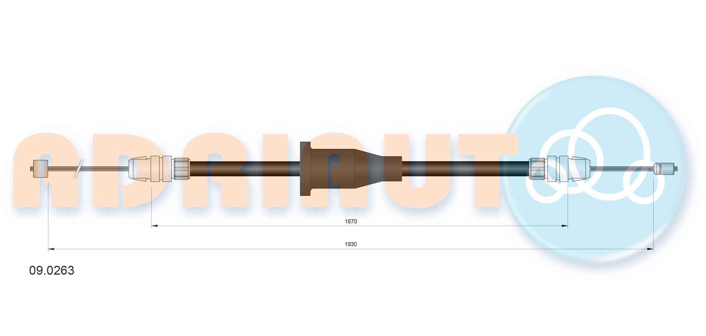 Handremkabel Adriauto 09.0263