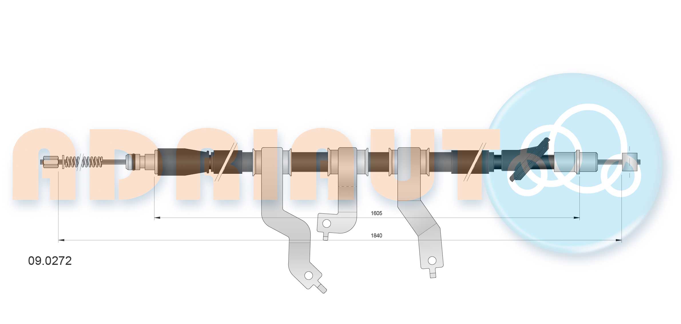 Handremkabel Adriauto 09.0272
