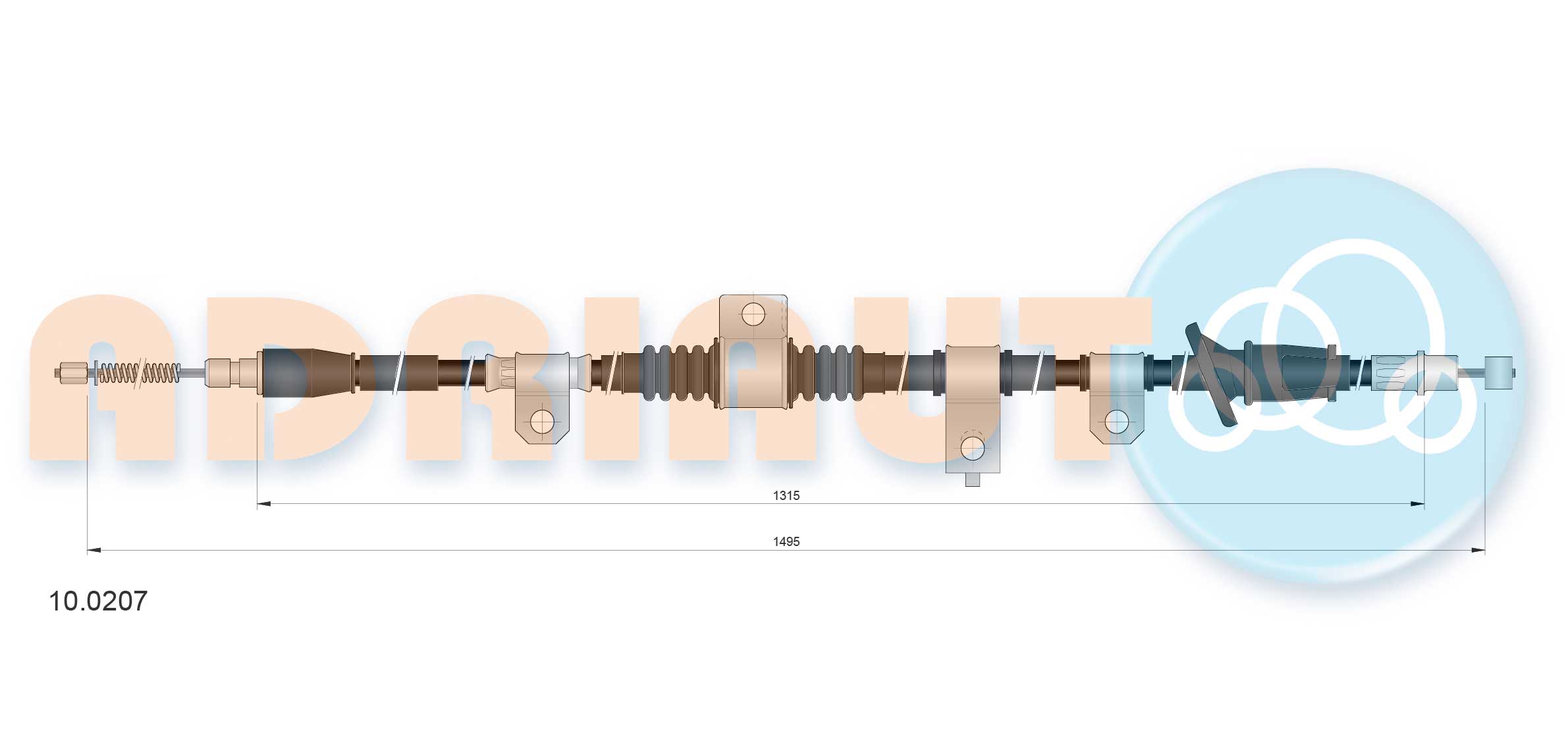 Handremkabel Adriauto 10.0207