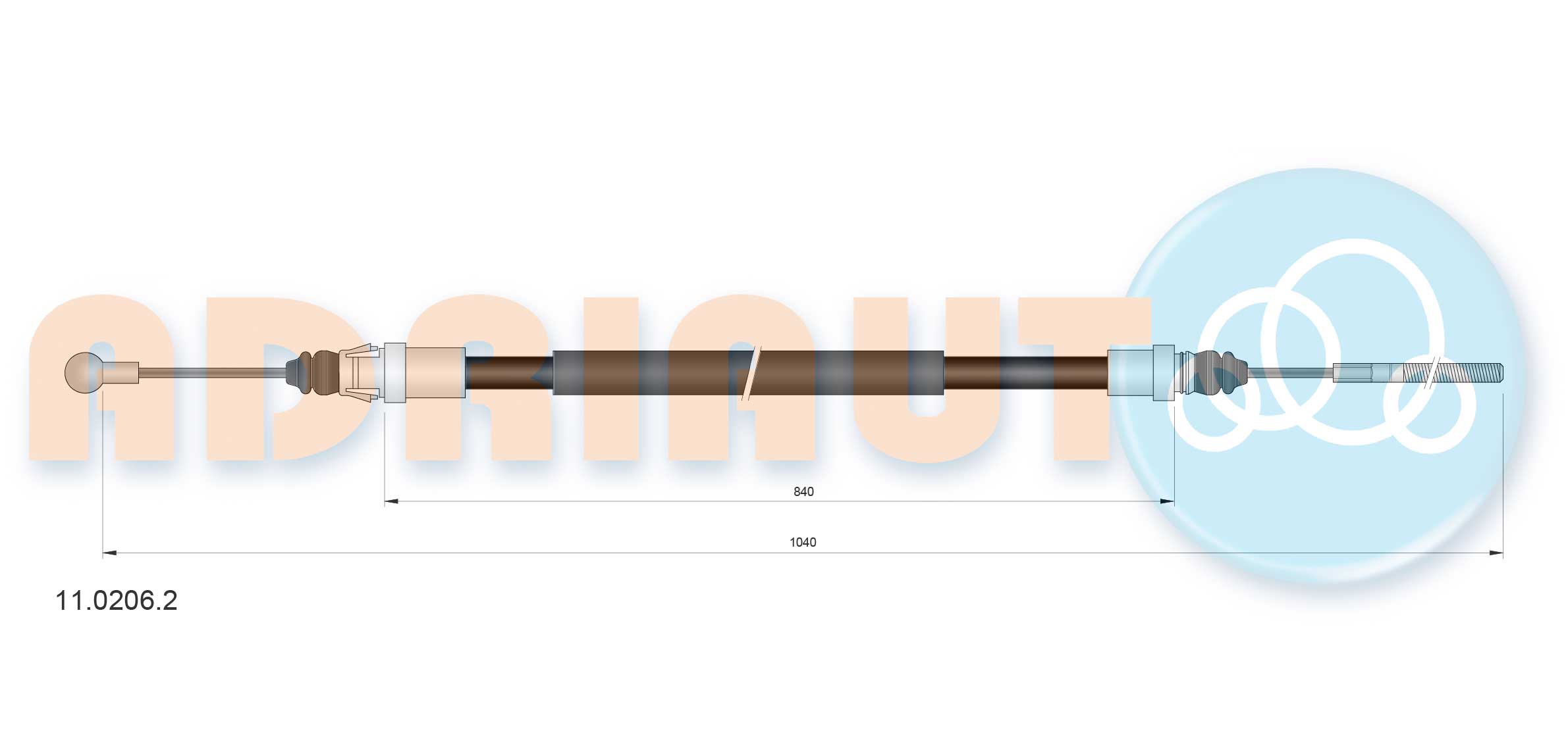 Handremkabel Adriauto 11.0206.2