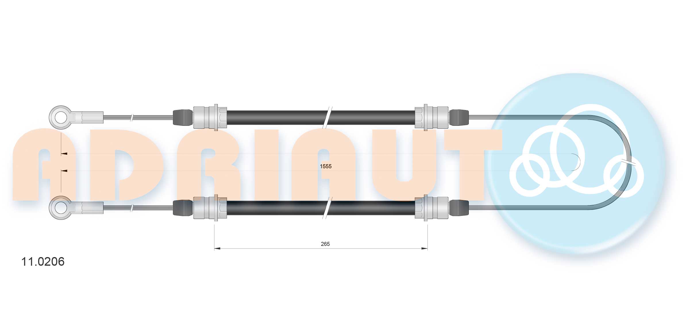 Handremkabel Adriauto 11.0206