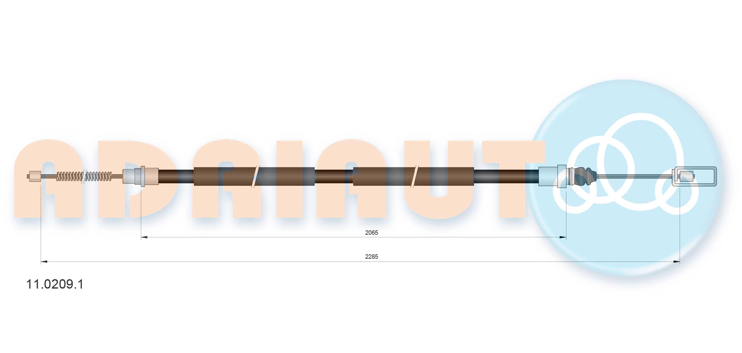 Handremkabel Adriauto 11.0209.1
