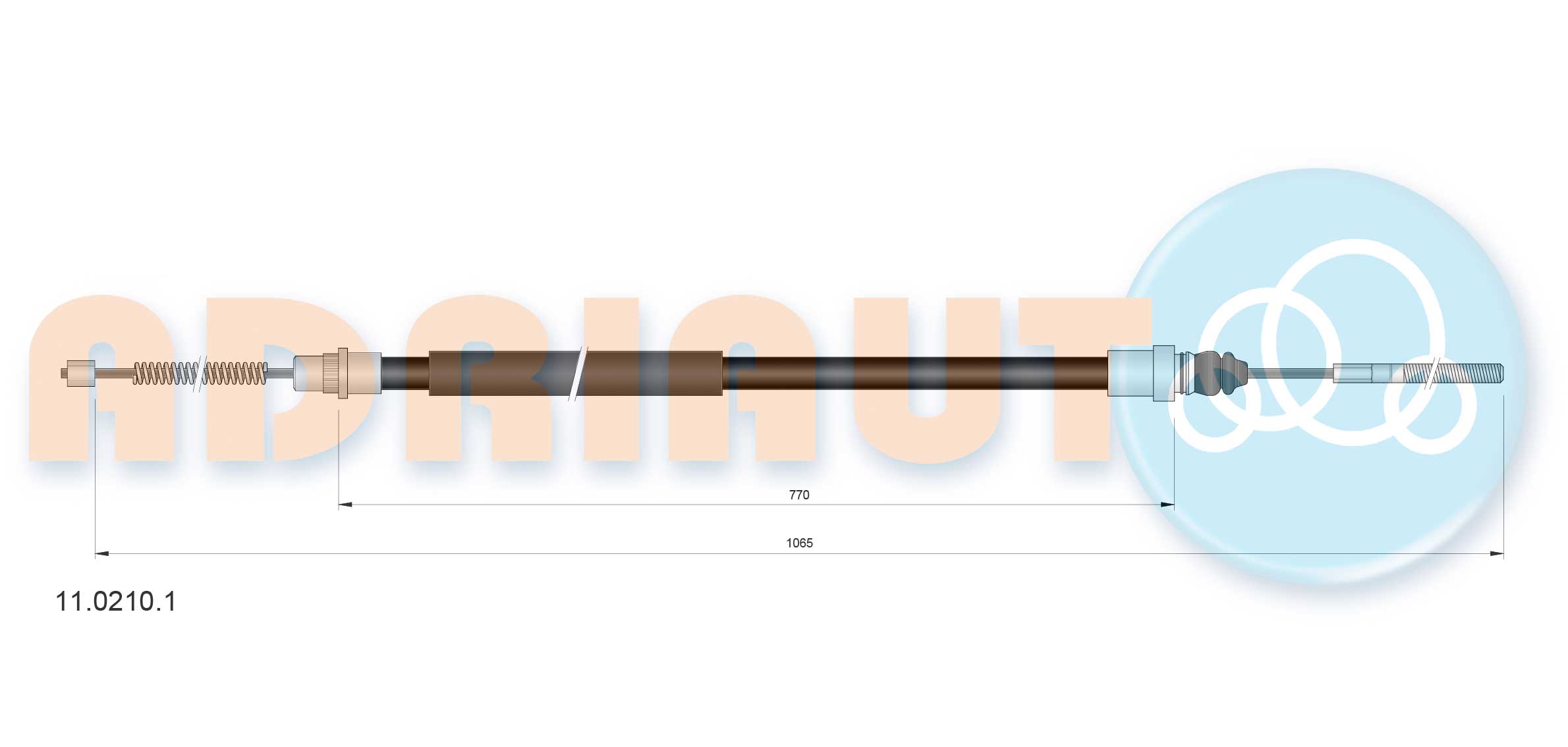 Handremkabel Adriauto 11.0210.1
