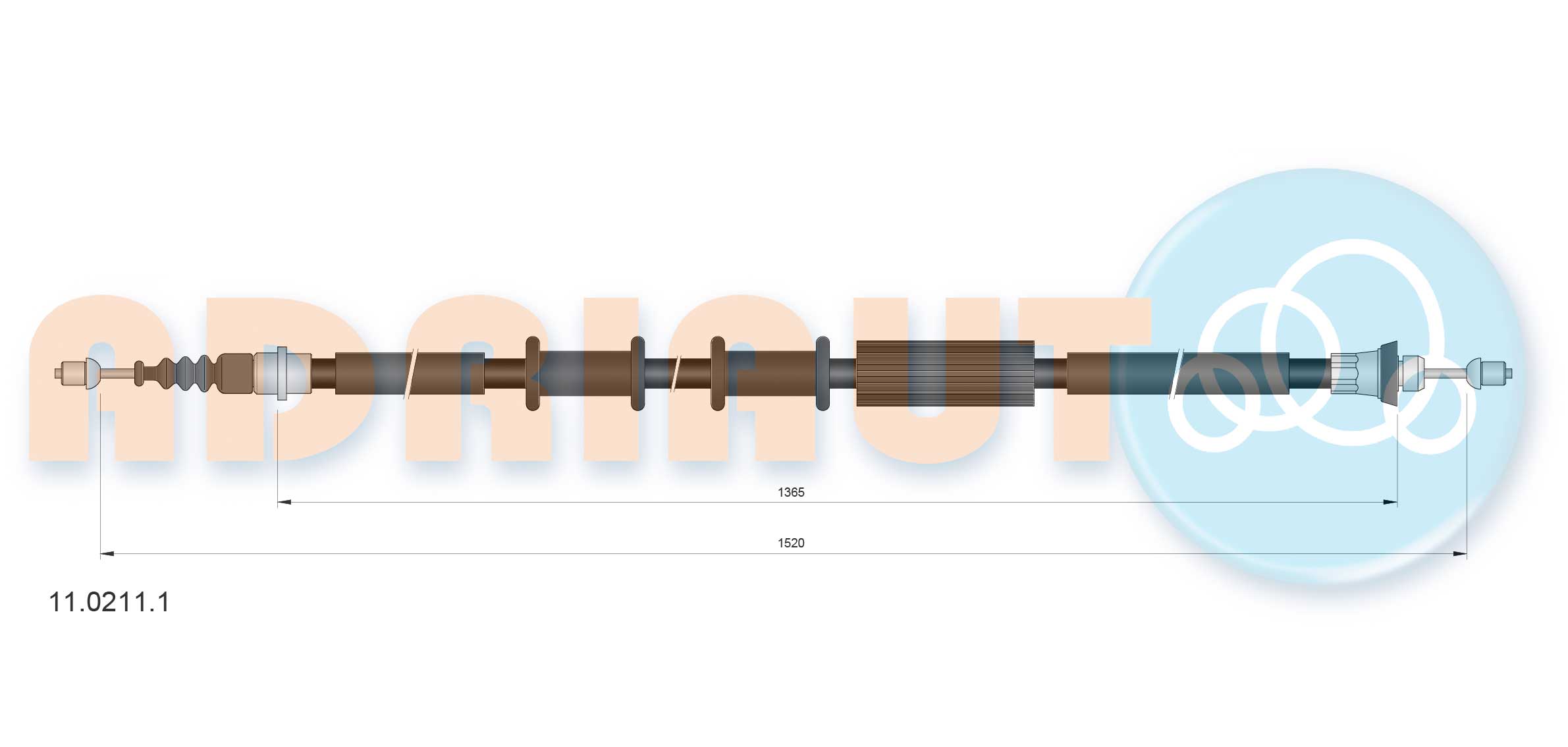 Handremkabel Adriauto 11.0211.1