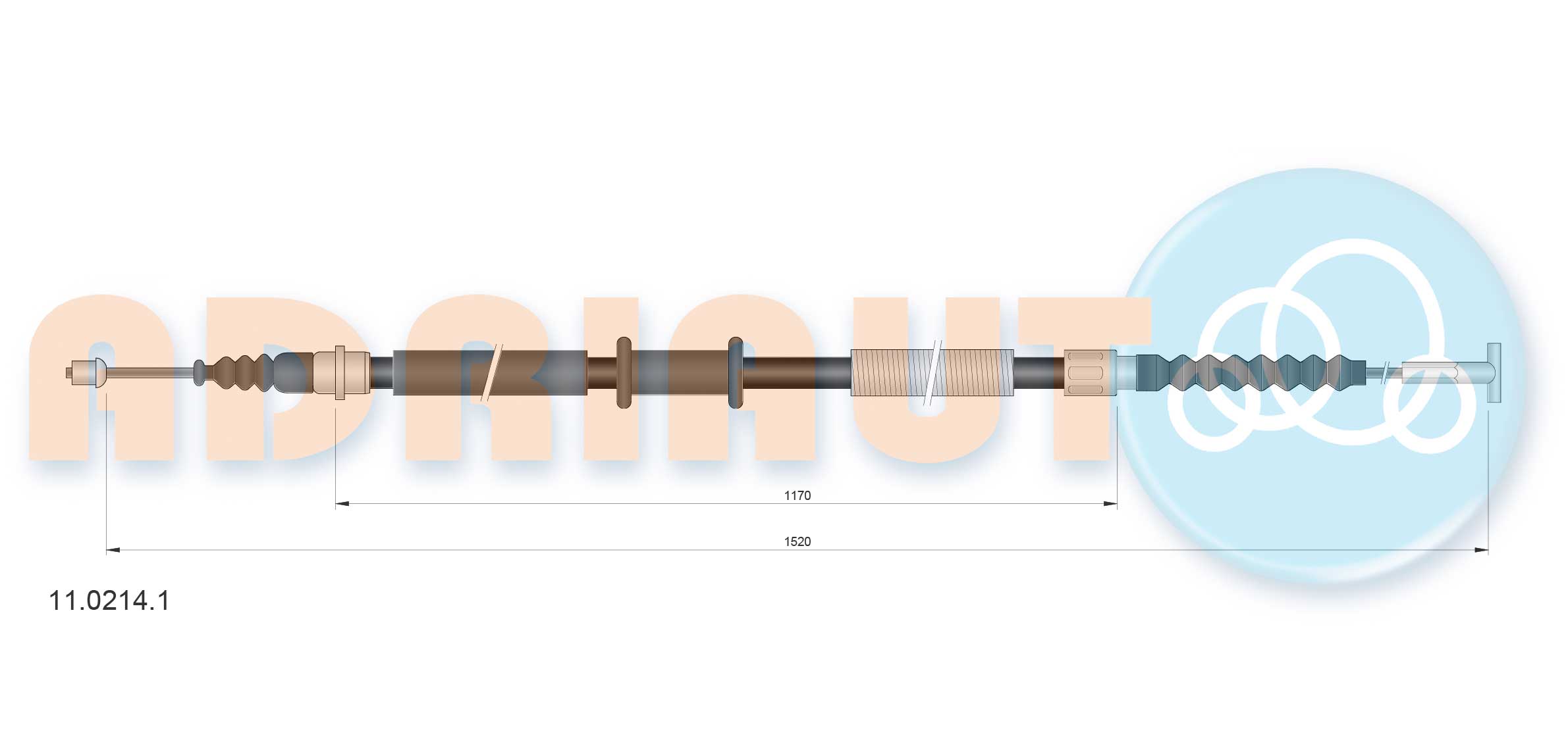 Handremkabel Adriauto 11.0214.1