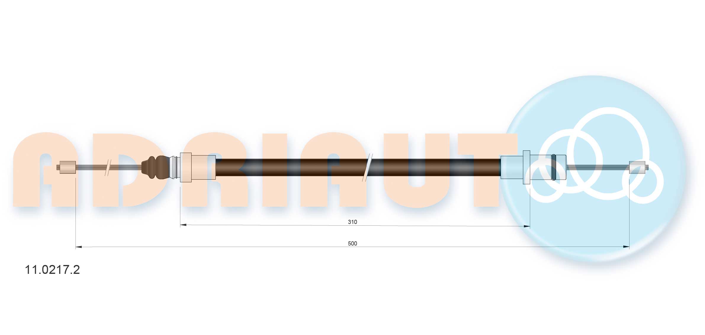 Handremkabel Adriauto 11.0217.2