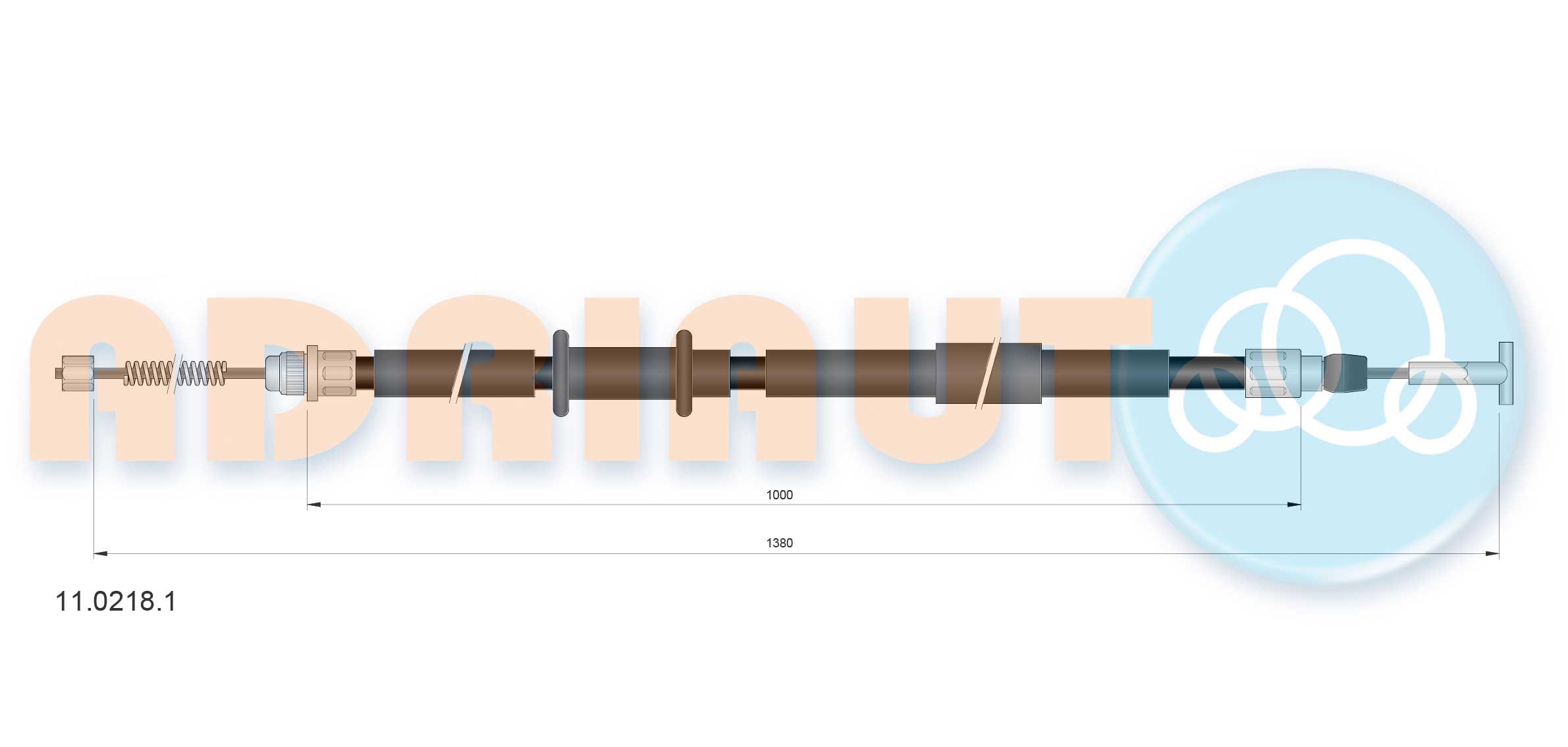 Handremkabel Adriauto 11.0218.1