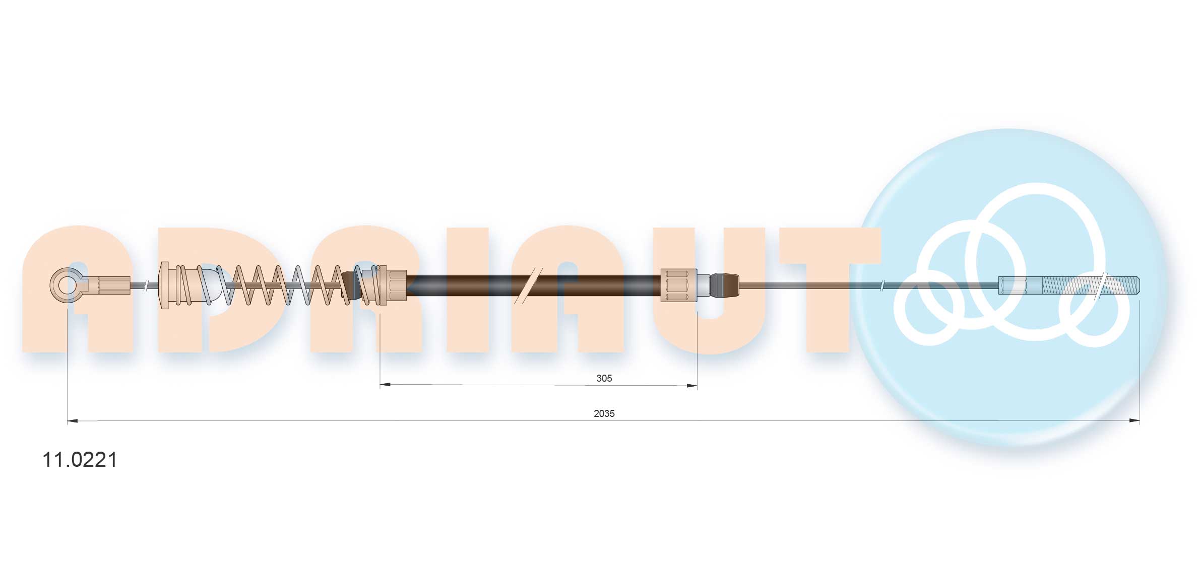 Handremkabel Adriauto 11.0221