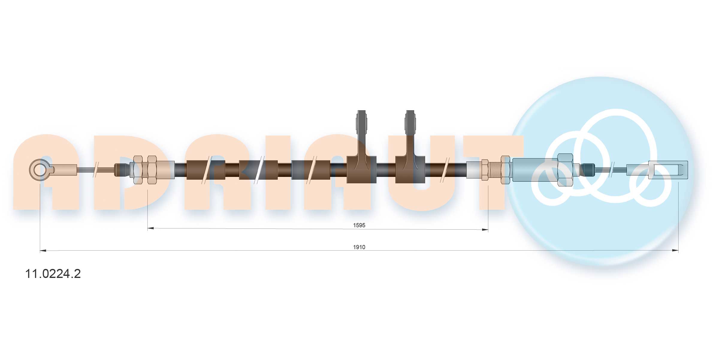 Handremkabel Adriauto 11.0224.2