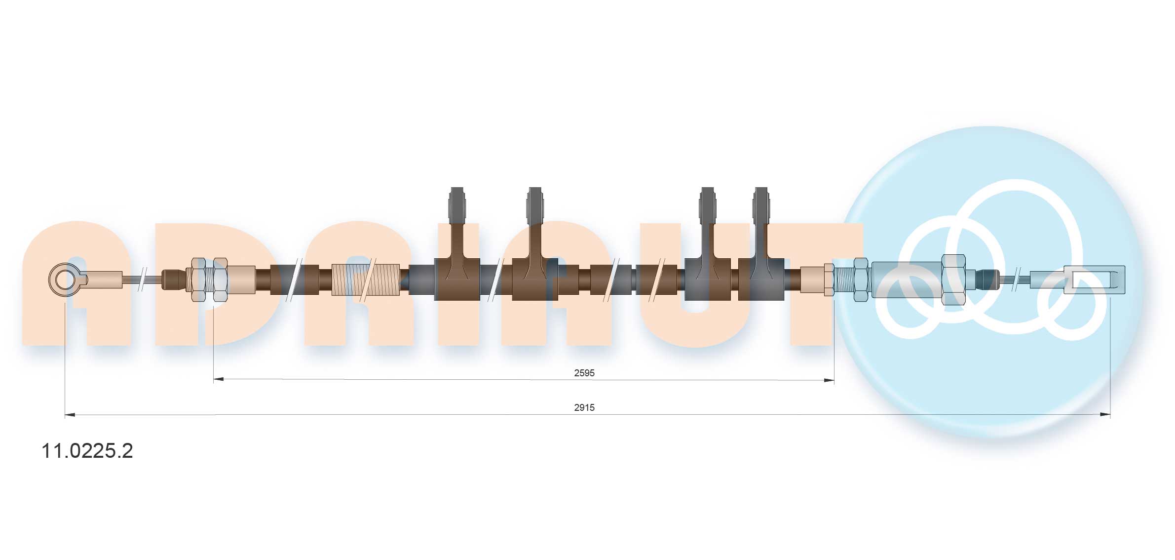 Handremkabel Adriauto 11.0225.2