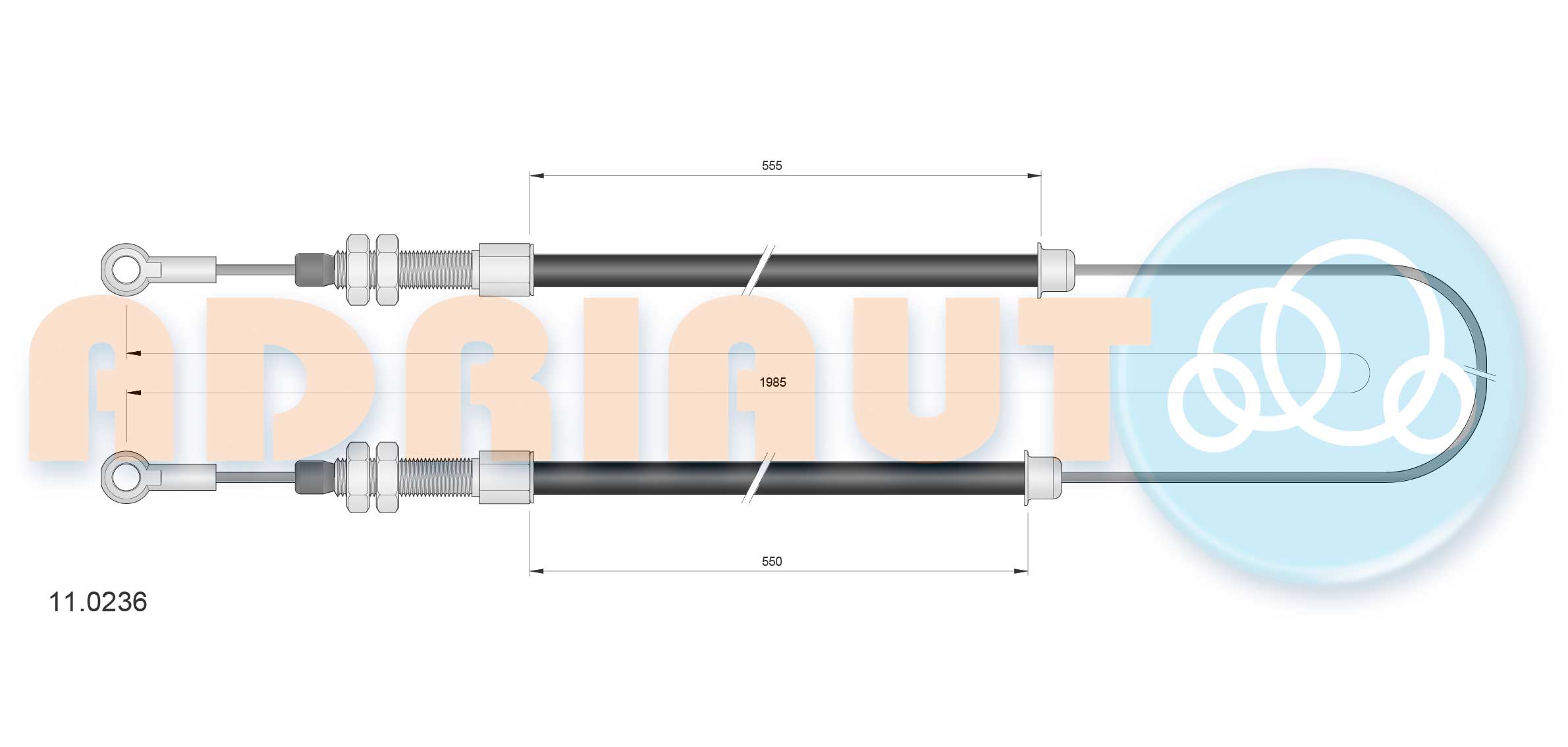 Handremkabel Adriauto 11.0236