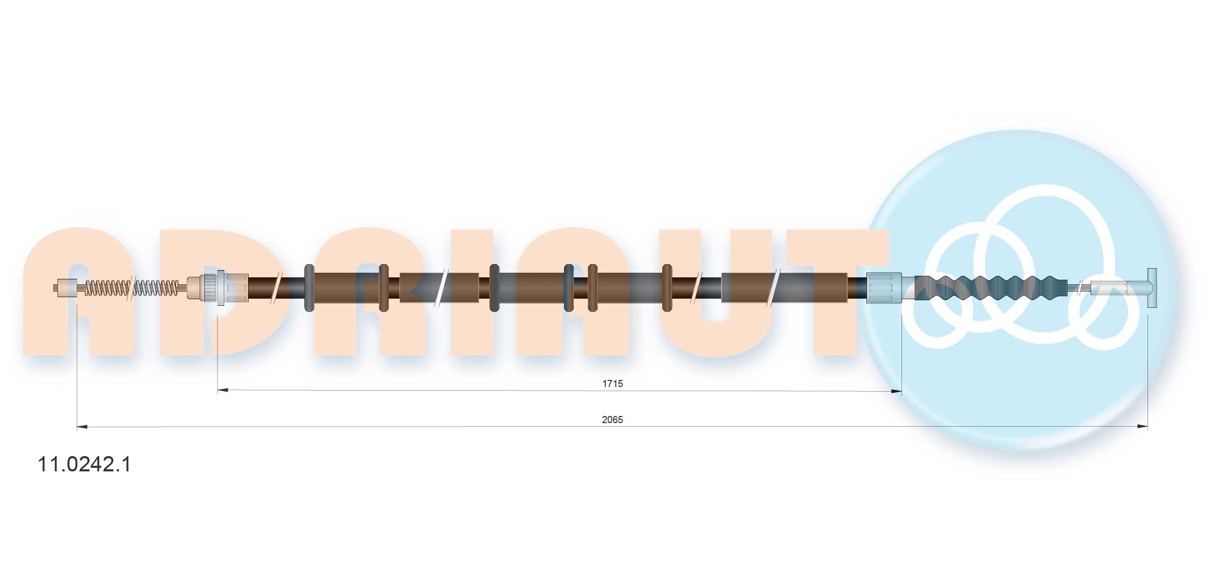Handremkabel Adriauto 11.0242.1