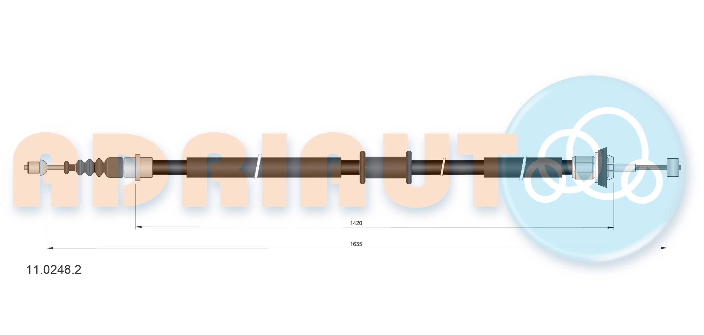 Handremkabel Adriauto 11.0248.2