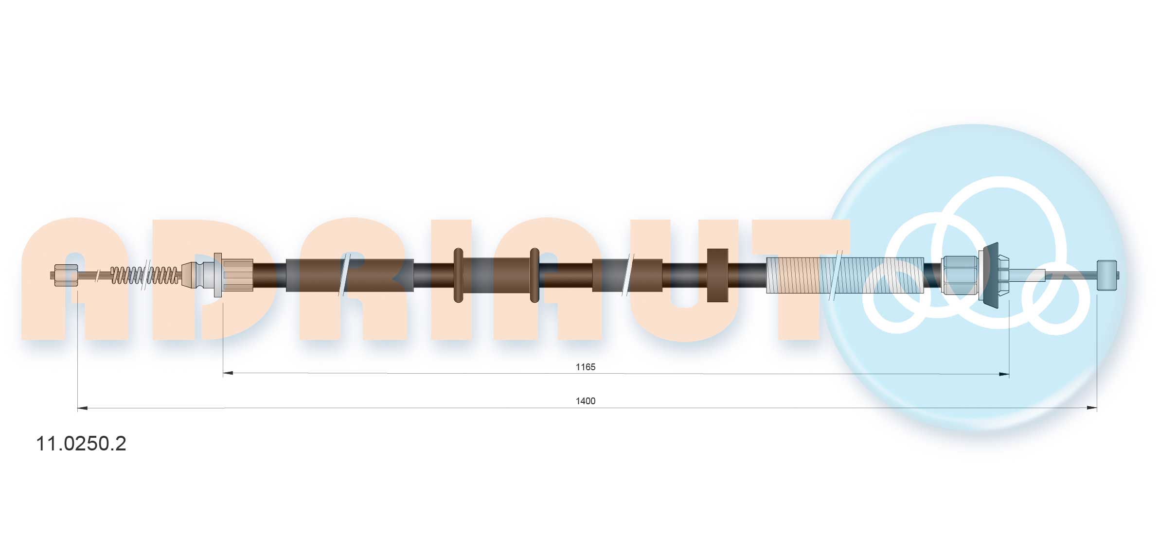 Handremkabel Adriauto 11.0250.2