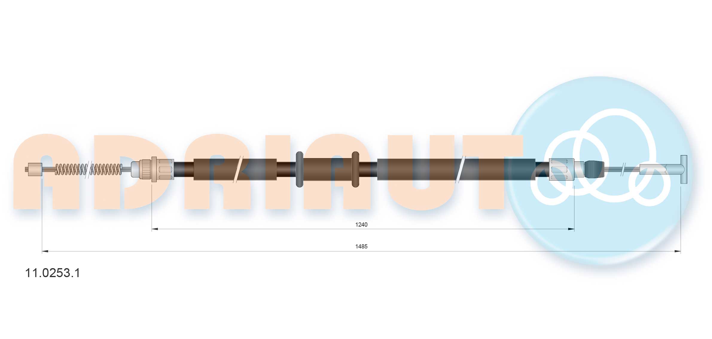 Handremkabel Adriauto 11.0253.1