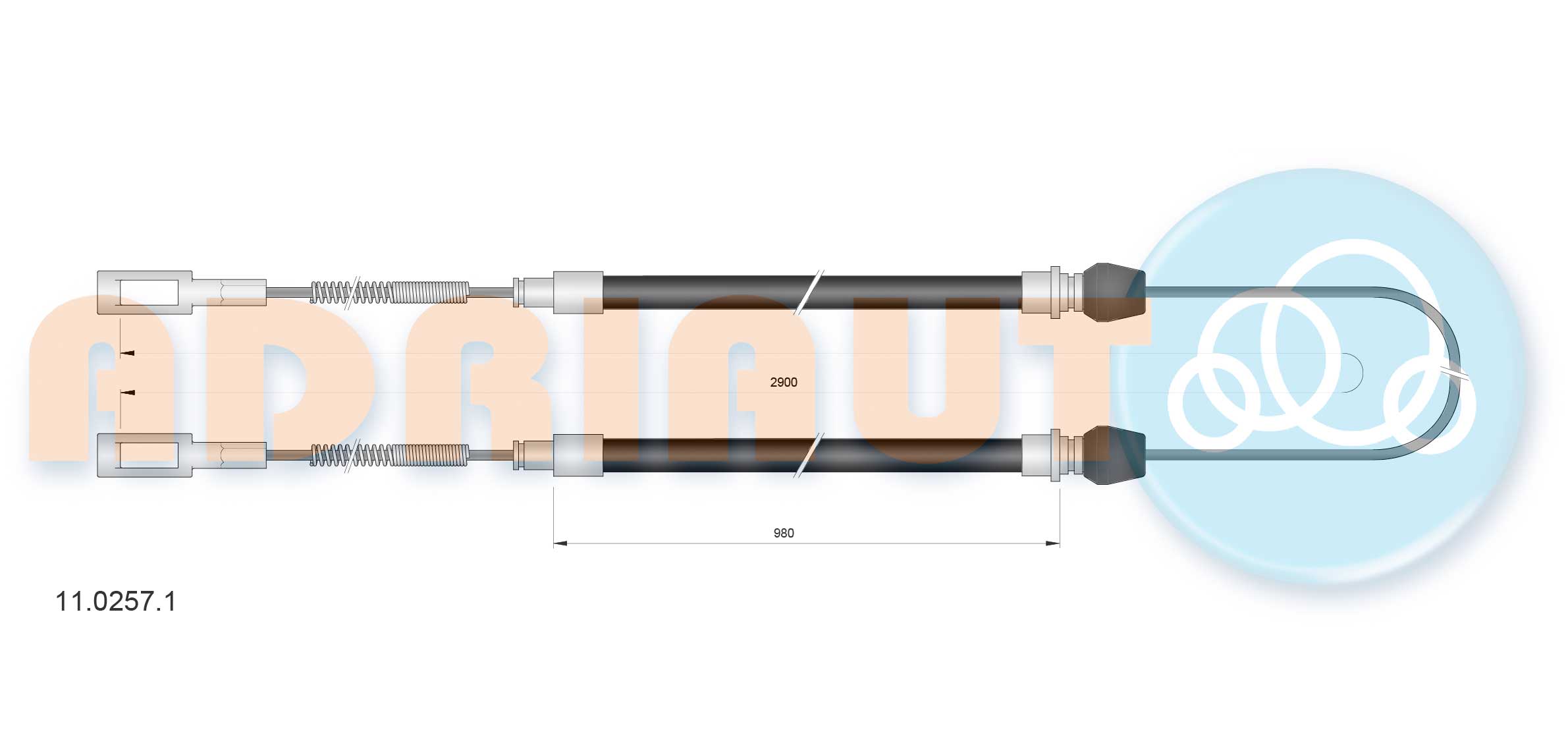 Handremkabel Adriauto 11.0257.1