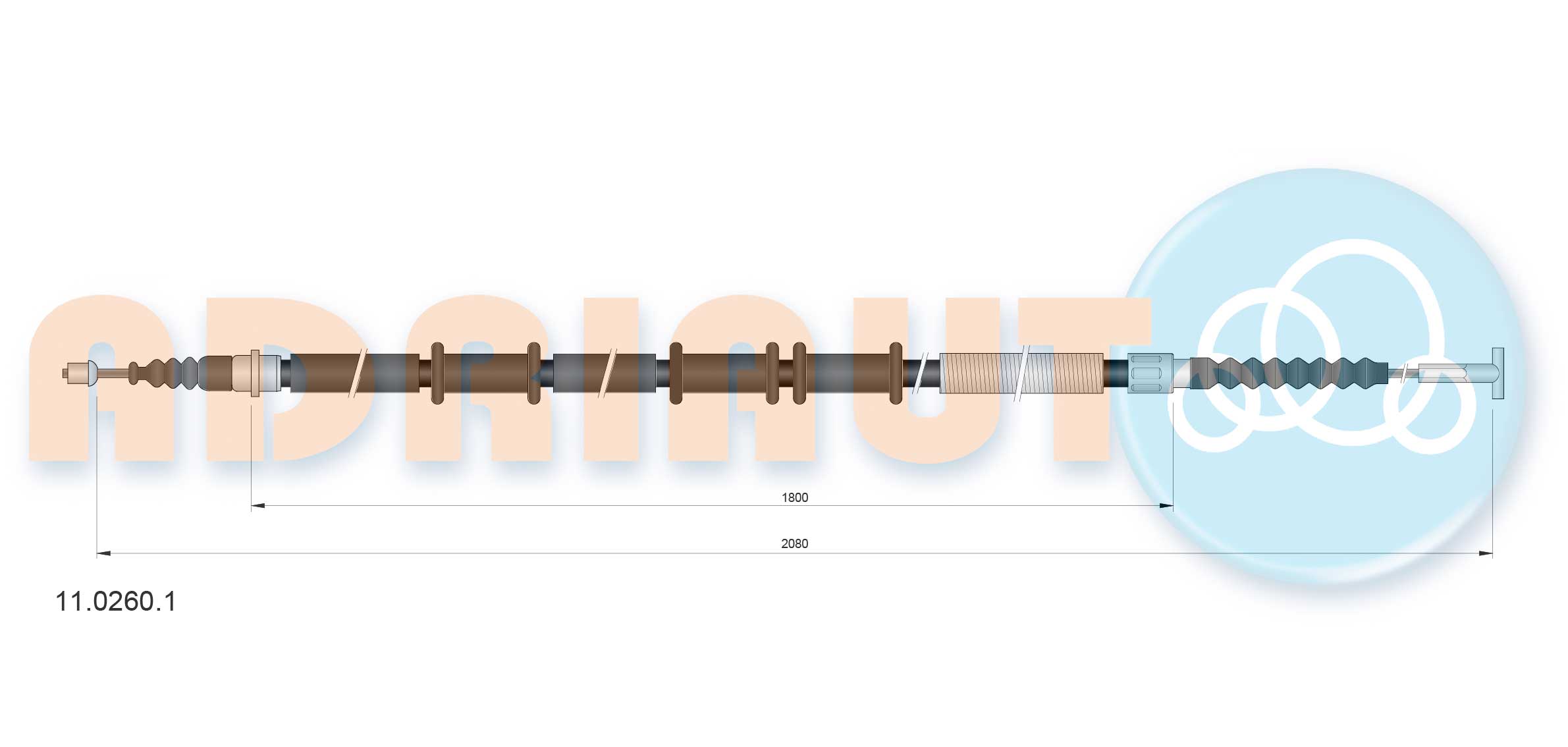 Handremkabel Adriauto 11.0260.1
