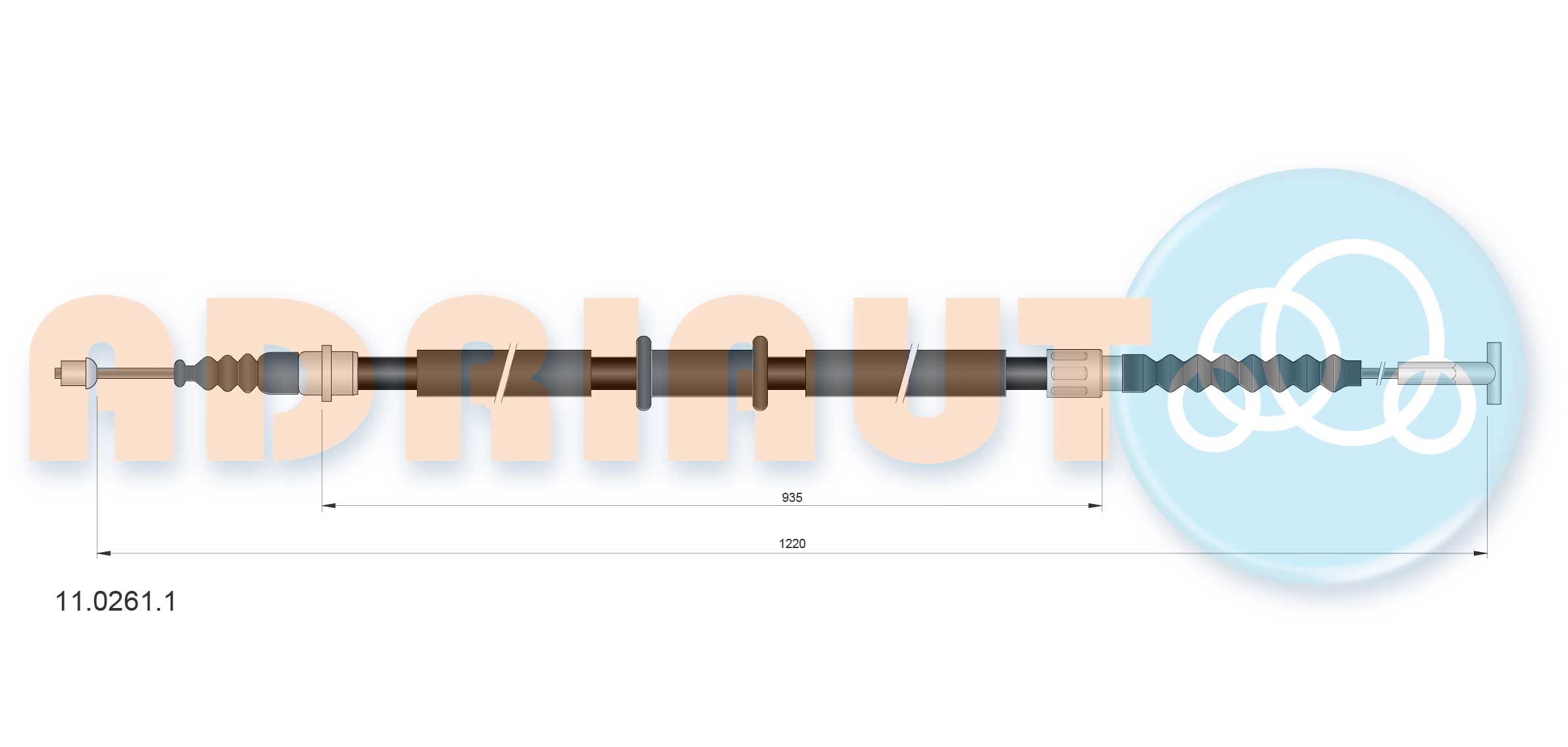 Handremkabel Adriauto 11.0261.1