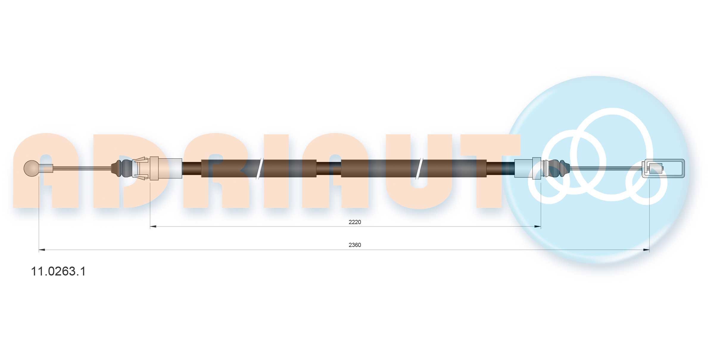 Handremkabel Adriauto 11.0263.1