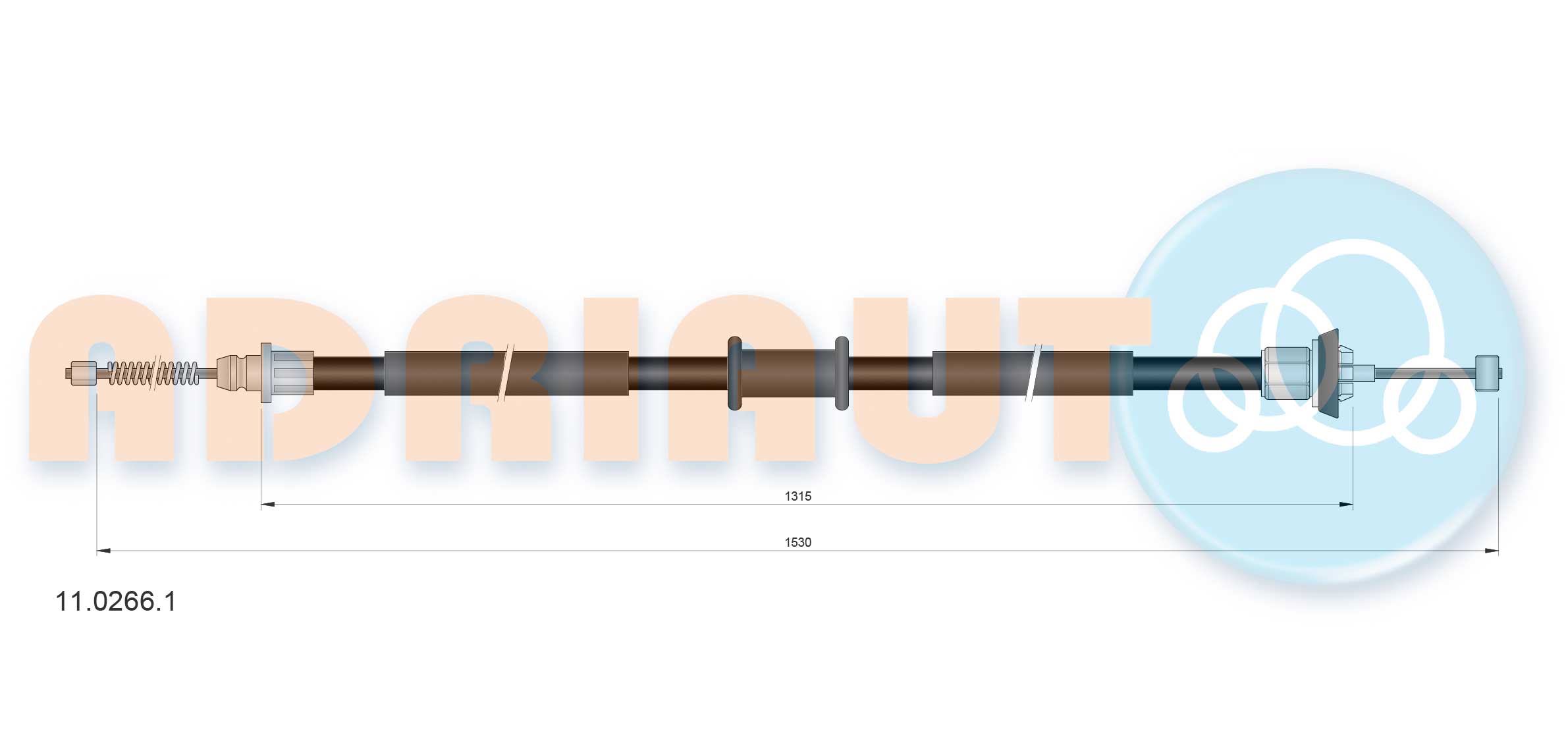 Handremkabel Adriauto 11.0266.1