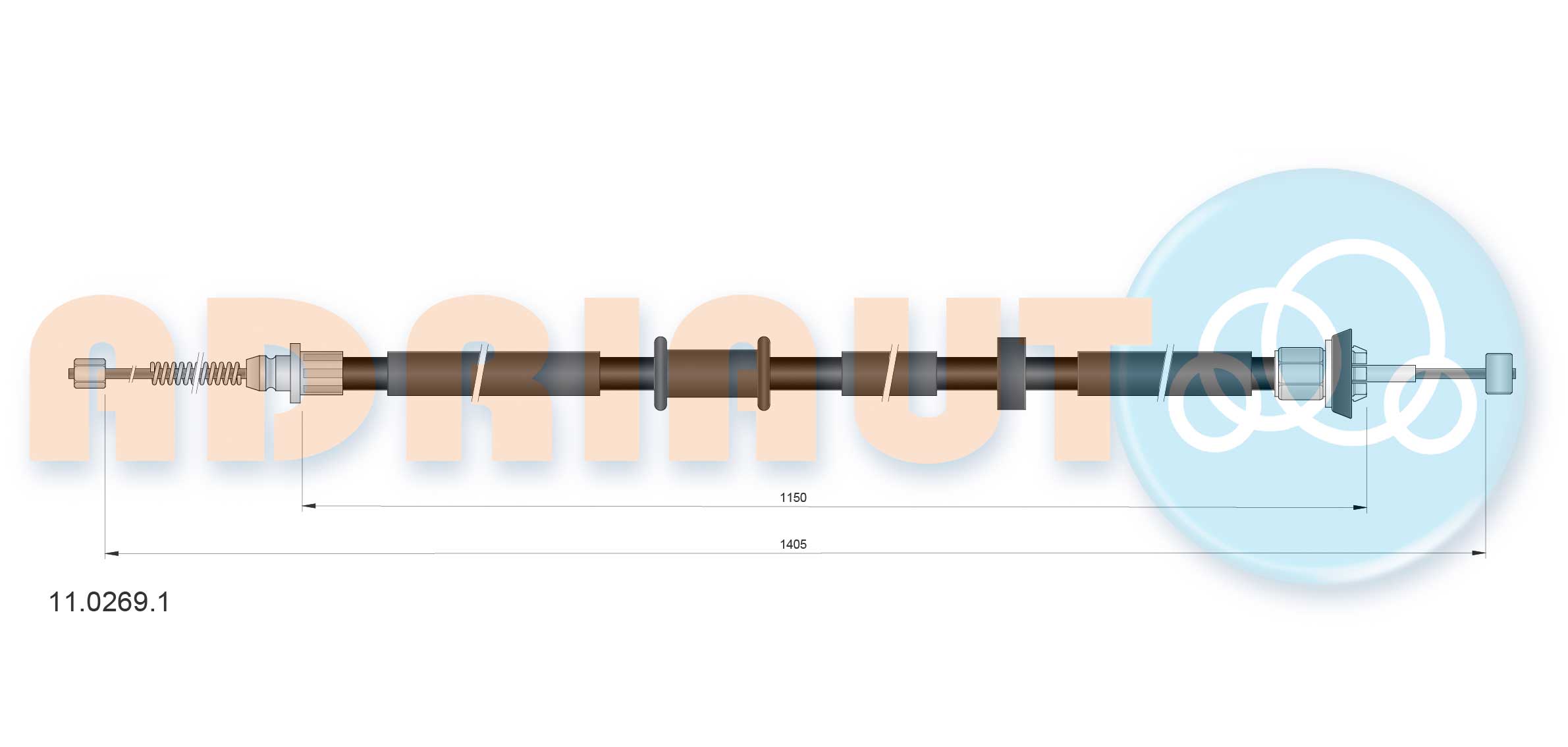 Handremkabel Adriauto 11.0269.1