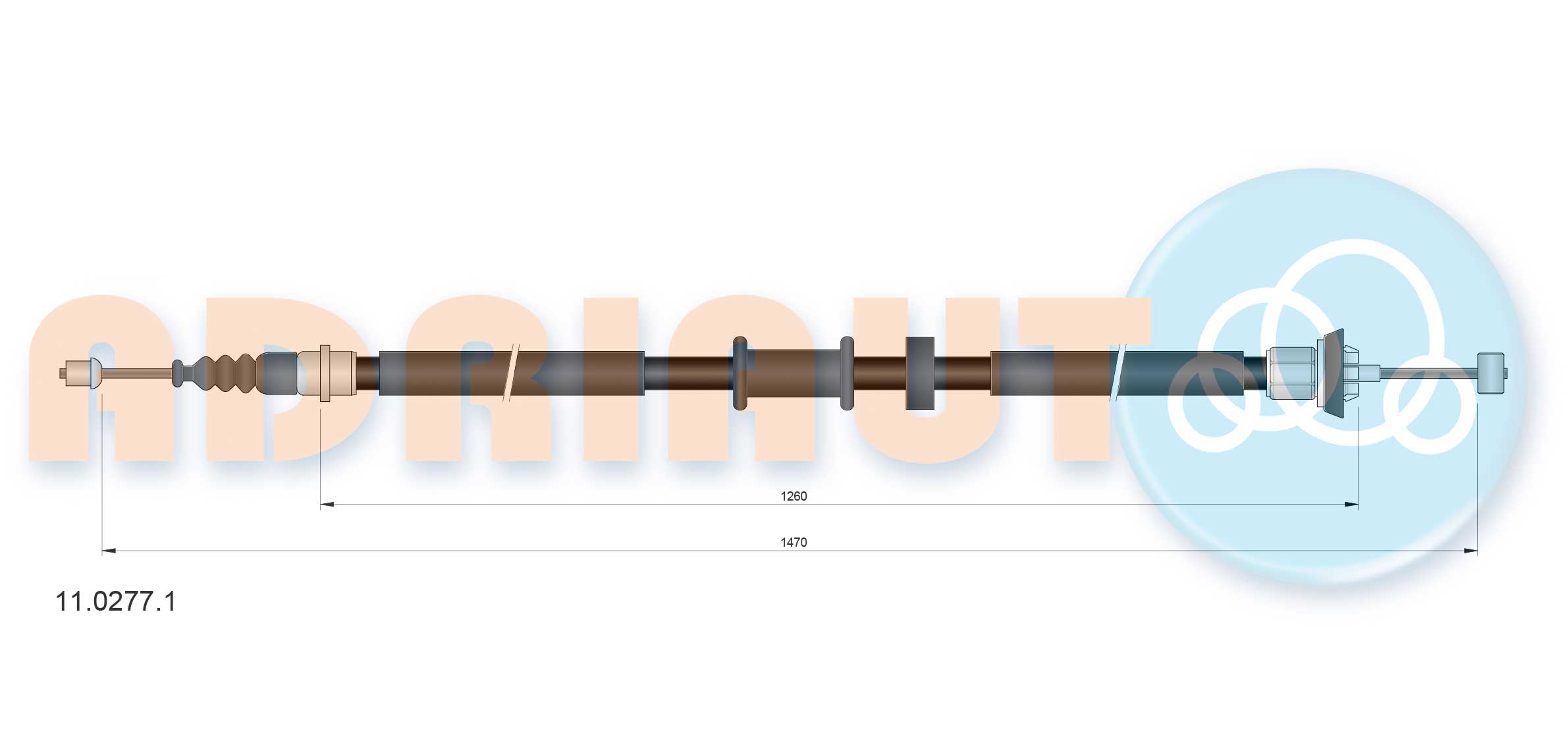 Handremkabel Adriauto 11.0277.1