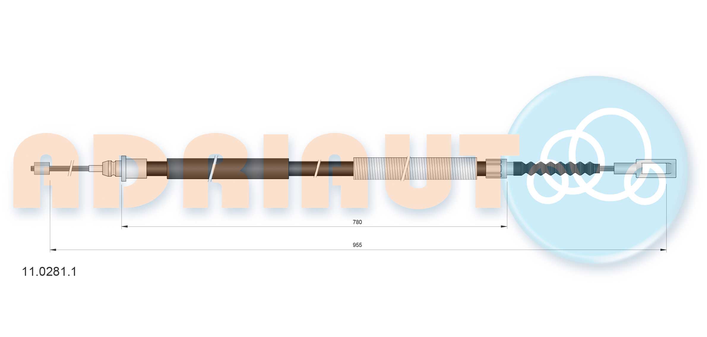 Handremkabel Adriauto 11.0281.1