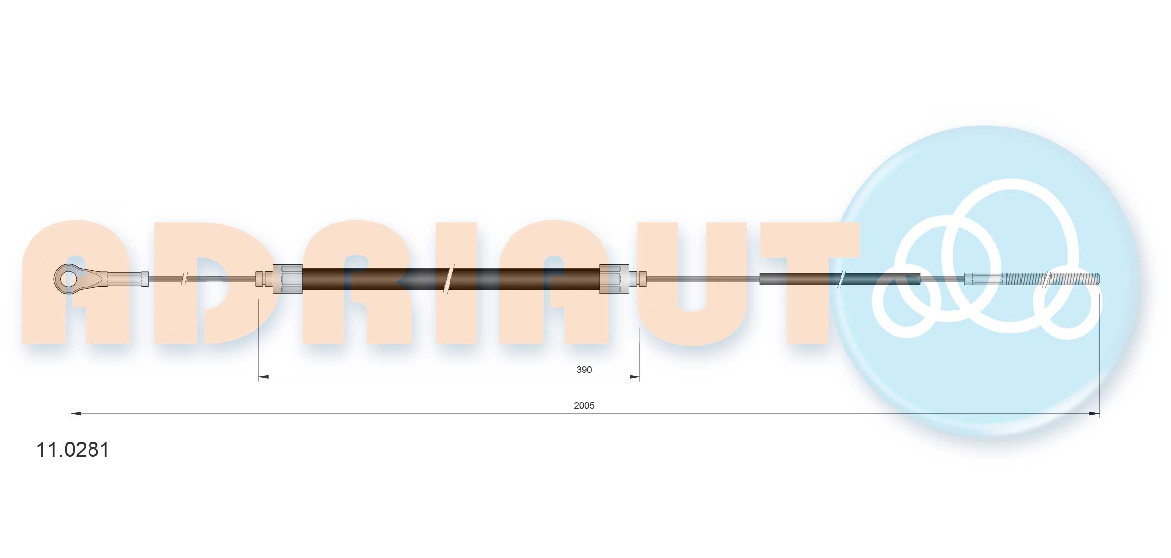 Handremkabel Adriauto 11.0281
