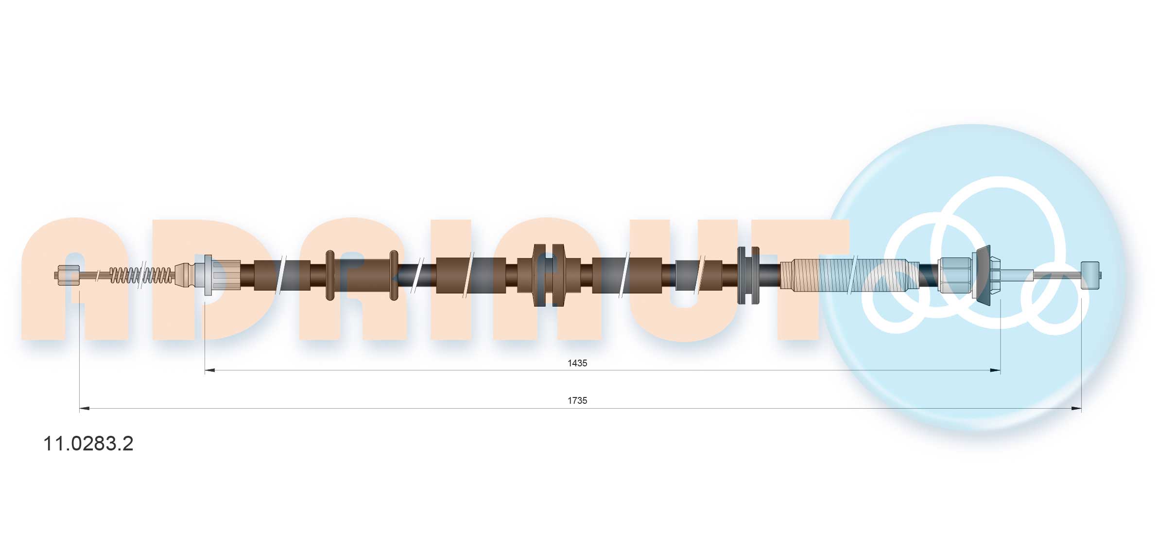 Handremkabel Adriauto 11.0283.2