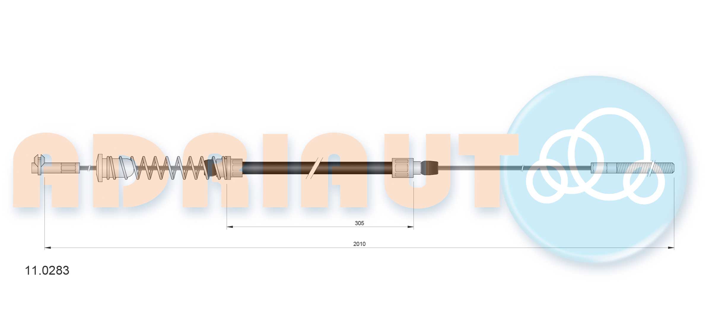 Handremkabel Adriauto 11.0283
