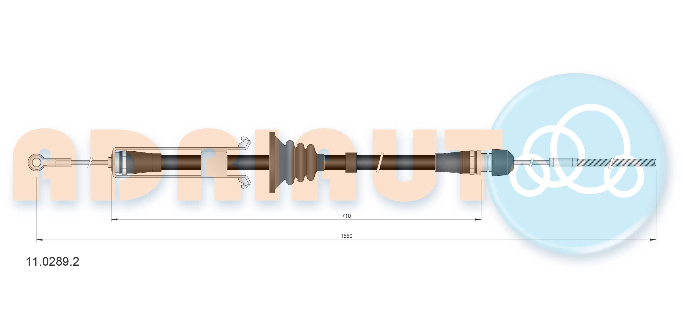 Handremkabel Adriauto 11.0289.2