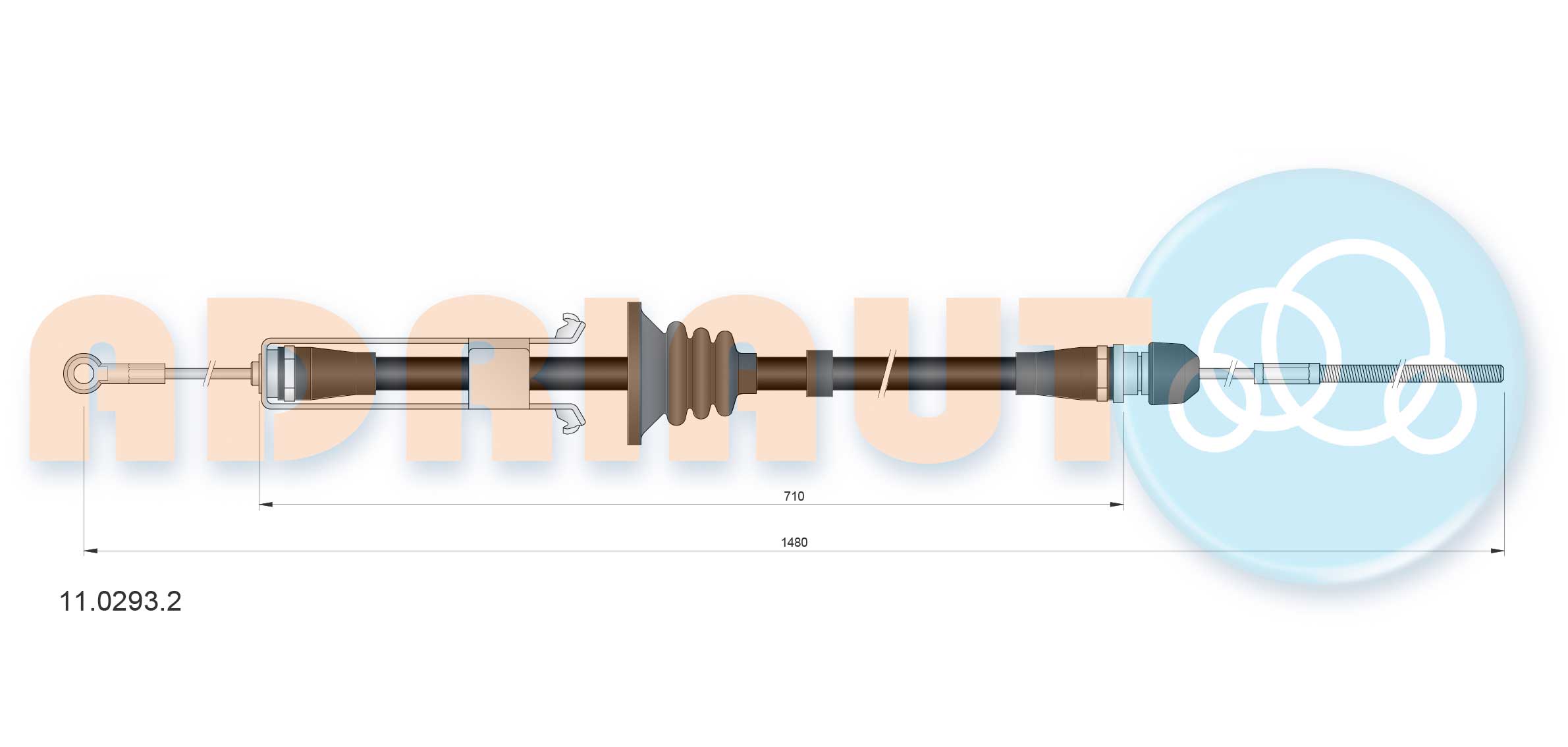 Handremkabel Adriauto 11.0293.2