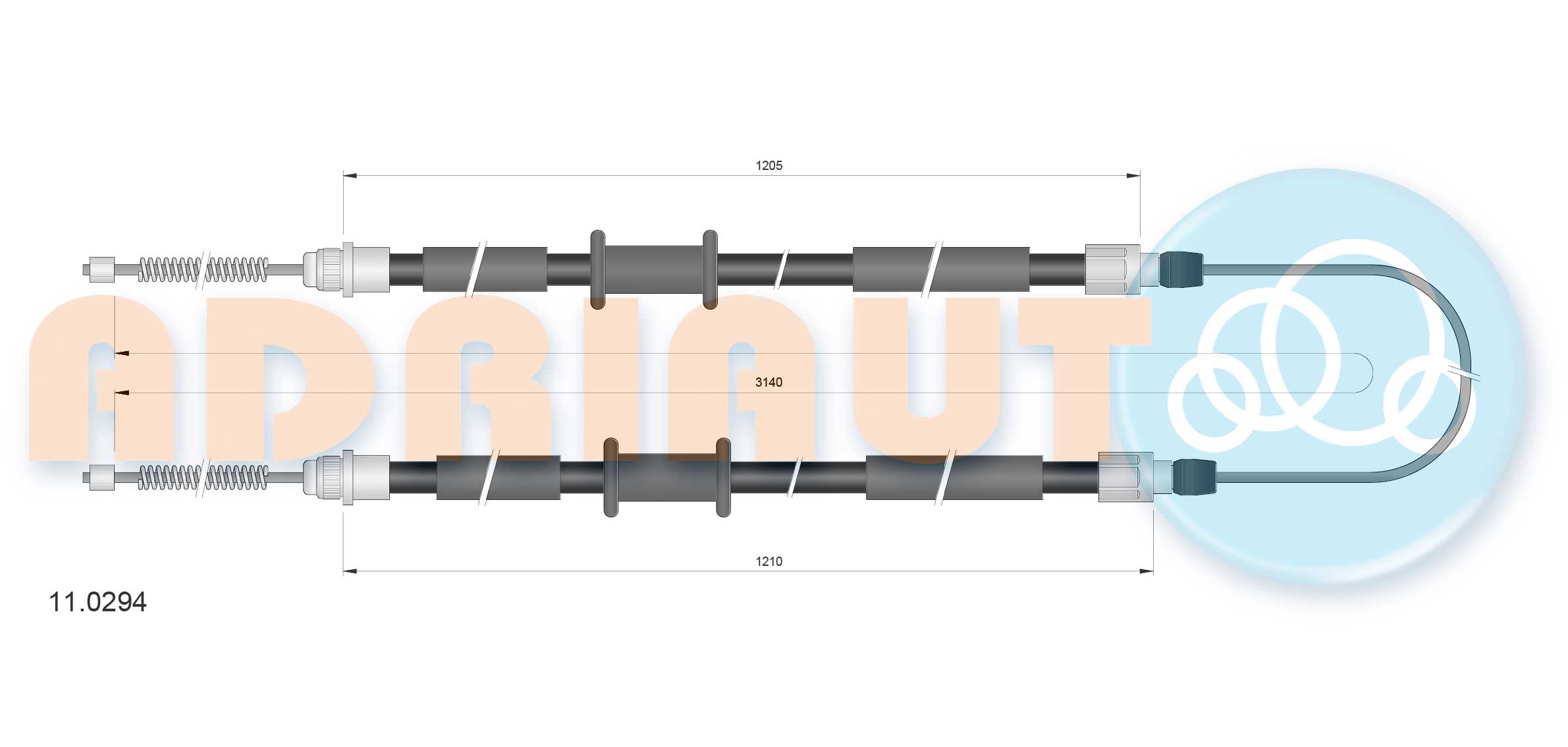 Handremkabel Adriauto 11.0294