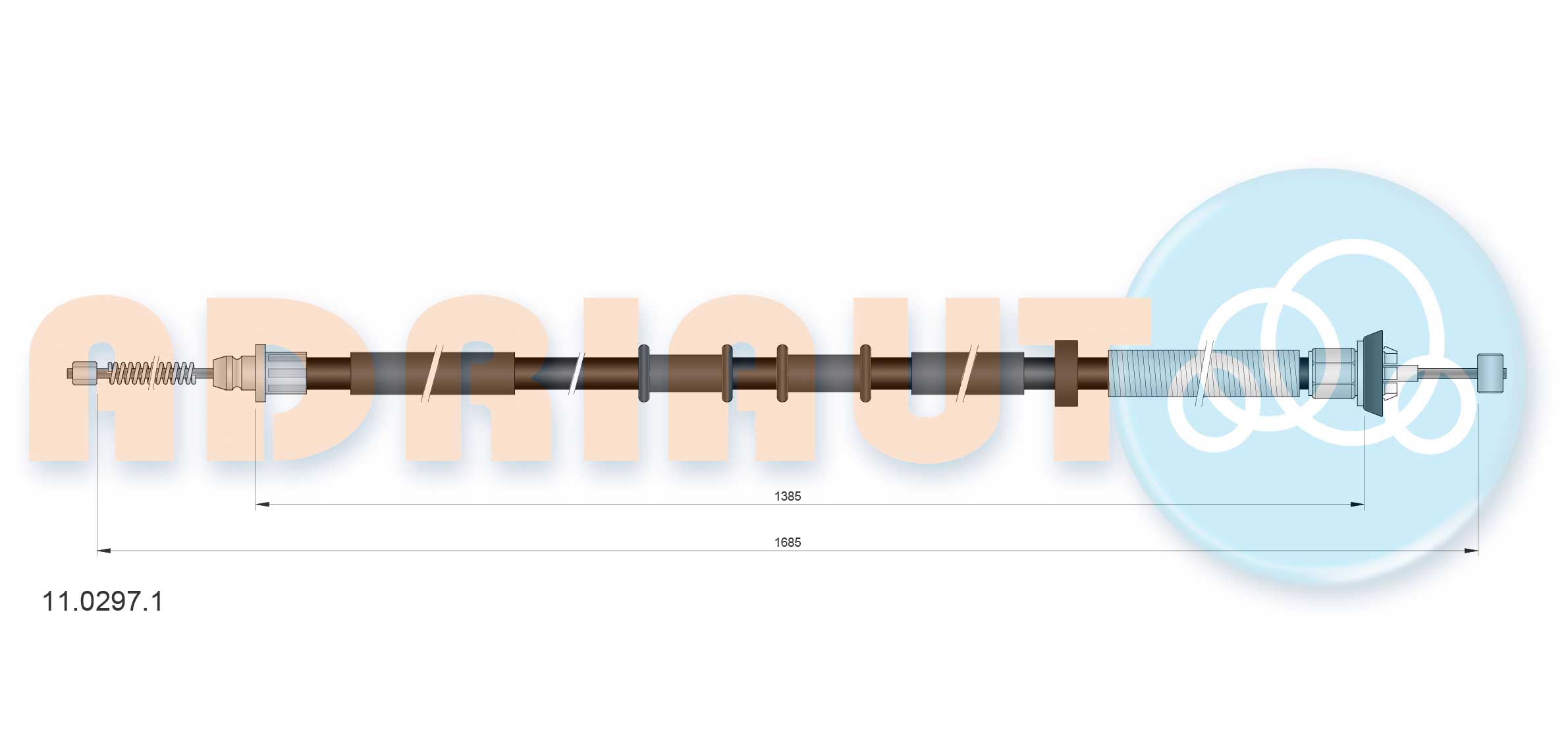 Handremkabel Adriauto 11.0297.1